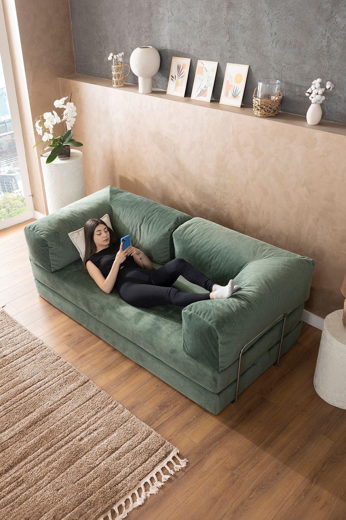 Godila - Çok Amaçlı Sofa - Çift Kişilik Yatak Koltuk - AKS Viva