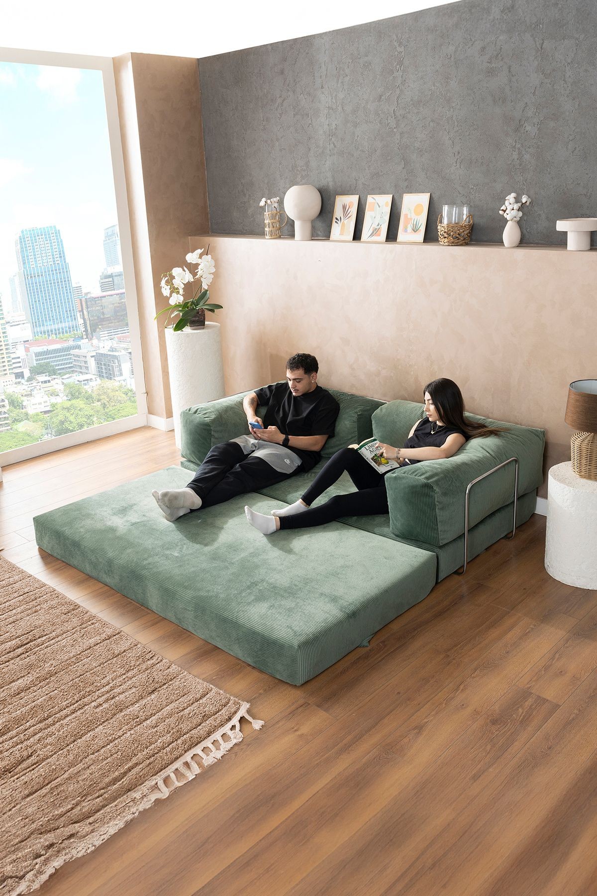 Godila - Çok Amaçlı Sofa - Çift Kişilik Yatak Koltuk - AKS Viva