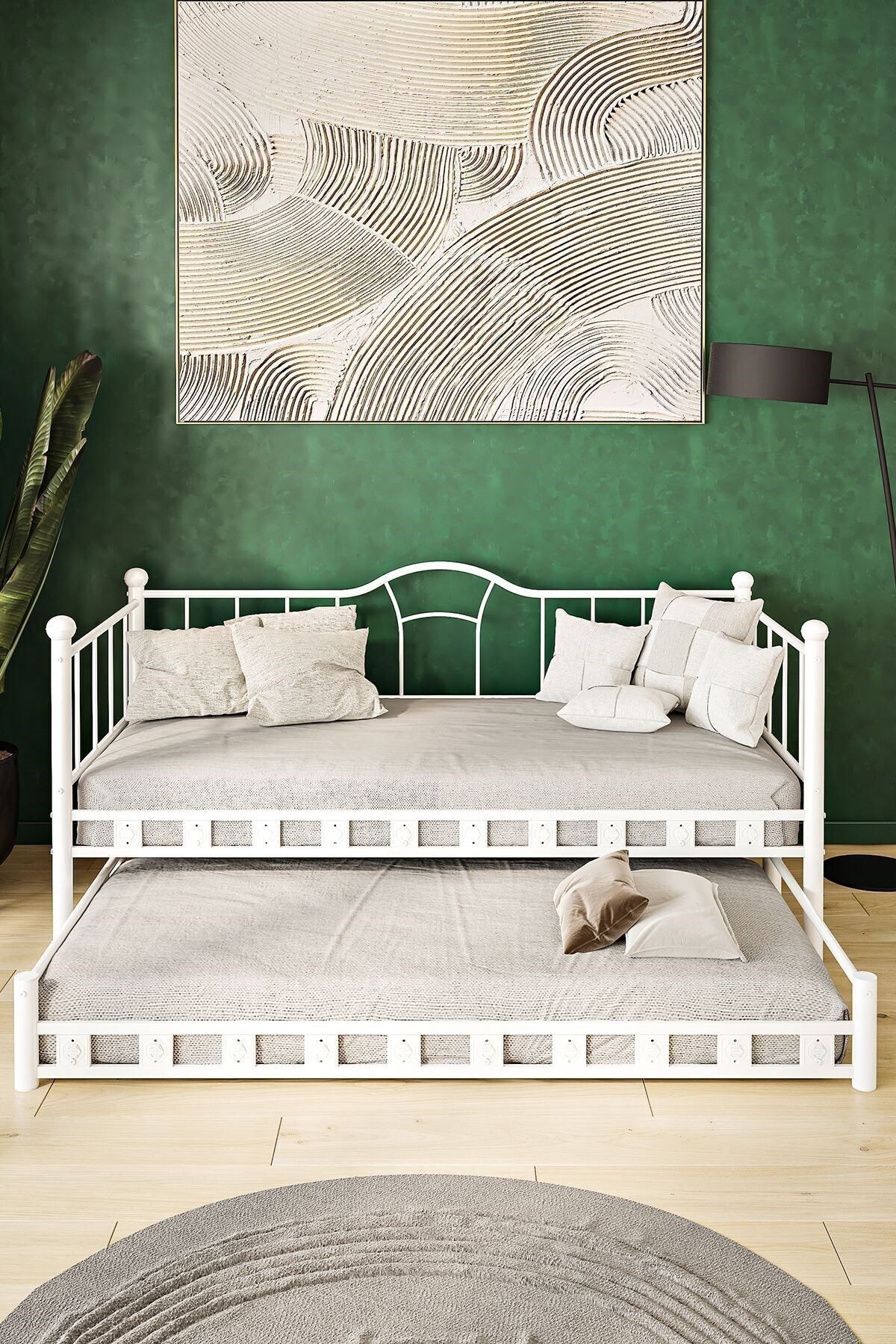 Kamelya - Yavrulu Daybed Sedir Karyola - Beyaz - AKS Viva