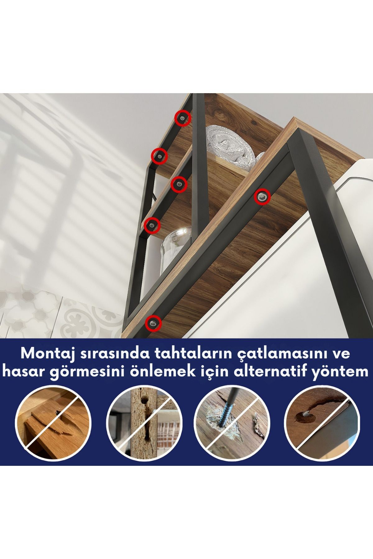 Çamaşır&Kurutma Makina Rafı -  AKS Viva