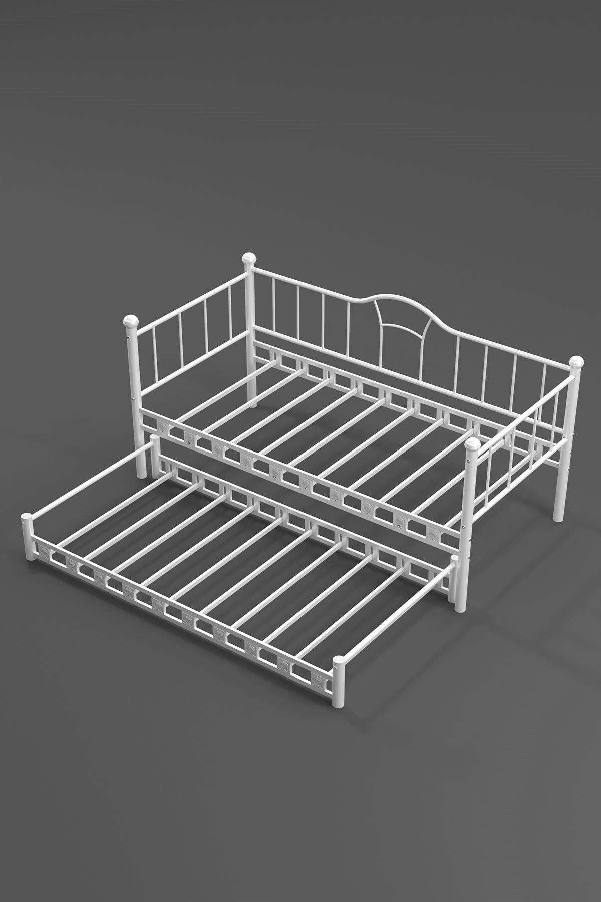 Kamelya - Yavrulu Daybed Sedir Karyola - Beyaz - AKS Viva