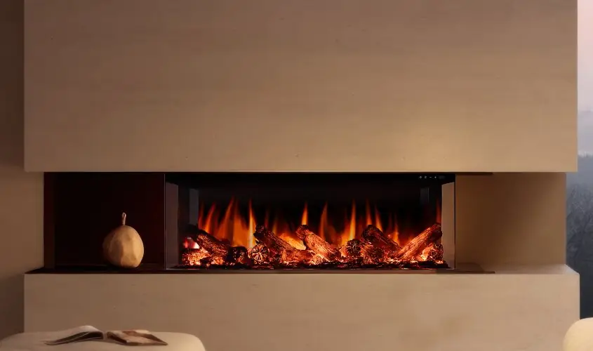 Zaya Laden 120 Elektrikli Şömine Steel Fire şömine haznesi
