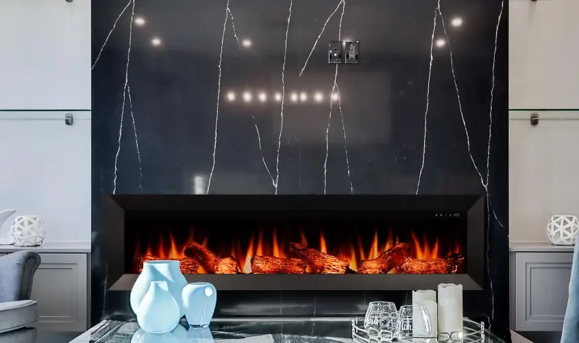 Zaya Magel 160 Elektrikli Şömine Steel Fire şömine haznesi