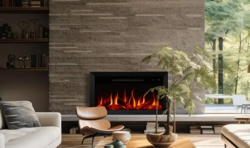 Zaya Alaf 100 Elektrikli Şömine Steel Fire şömine haznesi