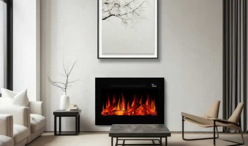 Zaya Pagla 80 Elektrikli Şömine Steel Fire şömine haznesi