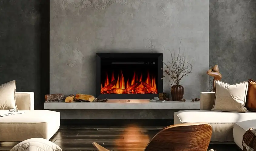 Zaya Alaf 80 Elektrikli Şömine Steel Fire şömine haznesi