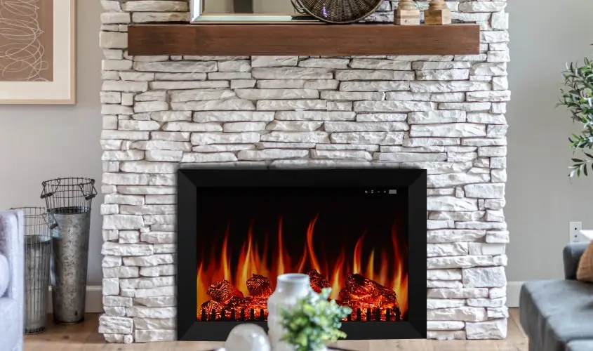 Zaya Magel 80 DERİN Elektrikli Şömine Steel Fire şömine haznesi