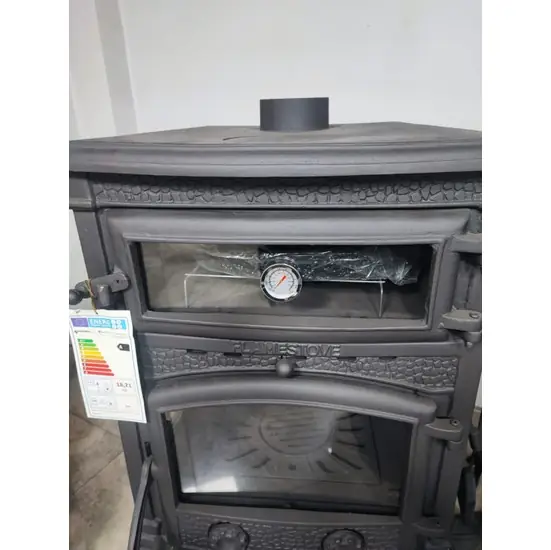 Flame Stove Yan Kapaklı Fırınlı Camlı Steel Fire şömine haznesi