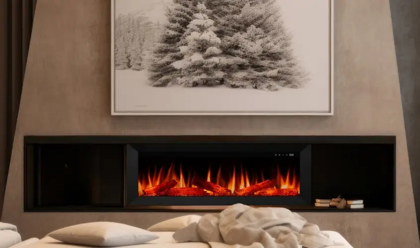 Zaya Magel 100 Elektrikli Şömine Steel Fire şömine haznesi