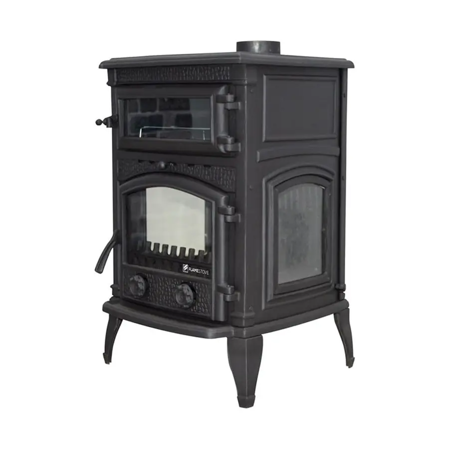 Flame Stove Sirius Maxi Fırınlı 3 Camlı Steel Fire şömine haznesi