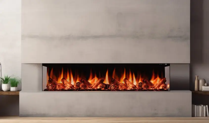 Zaya Laden 180 Elektrikli Şömine Steel Fire şömine haznesi