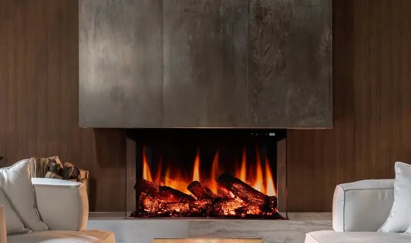 Zaya Laden 70 Elektrikli Şömine Steel Fire şömine haznesi