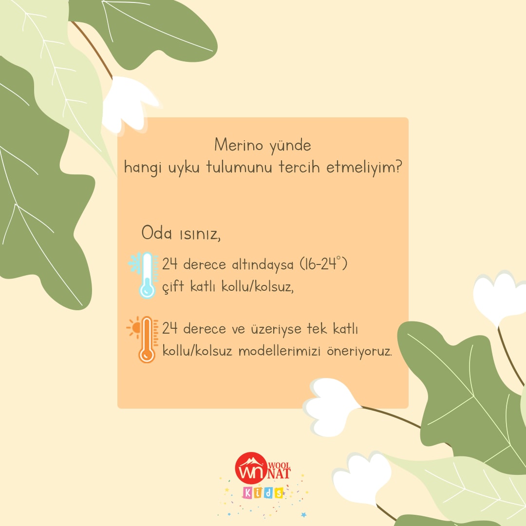 Merino Yün Safari Temalı Çift Katlı Uzun Kollu Çocuk Uyku Tulumu
