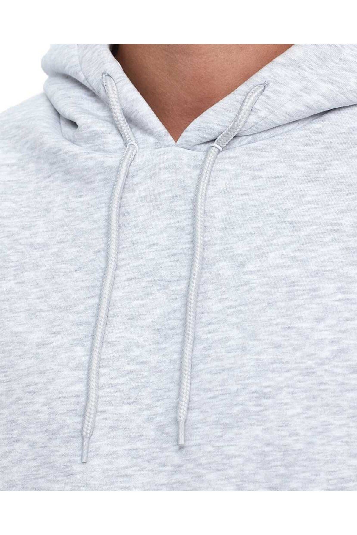 Kapüşonlu Oversize Kanguru Cep Şardonlu 3 İplik Erkek Sweatshirt