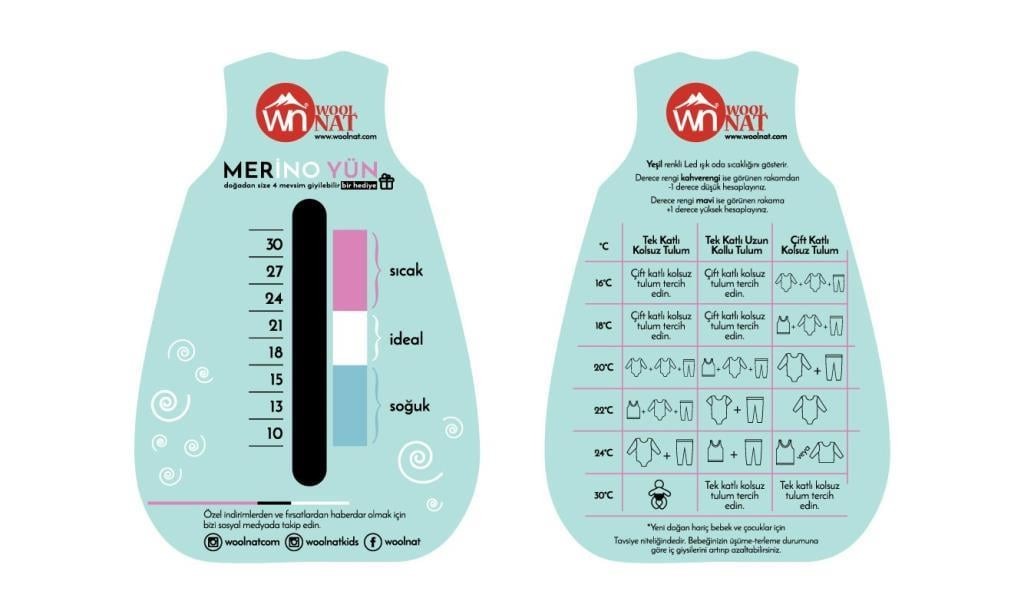 Merino Yün Kamp Temalı Kolsuz Tek Katlı Çocuk Uyku Tulumu