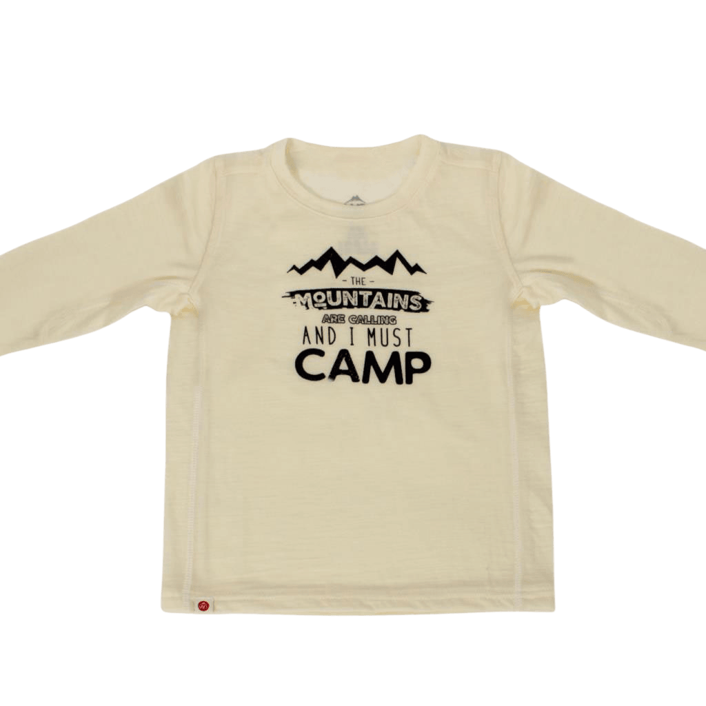 Woolnat Merino Yün Camp Jr. Uzun Kollu Tshirt