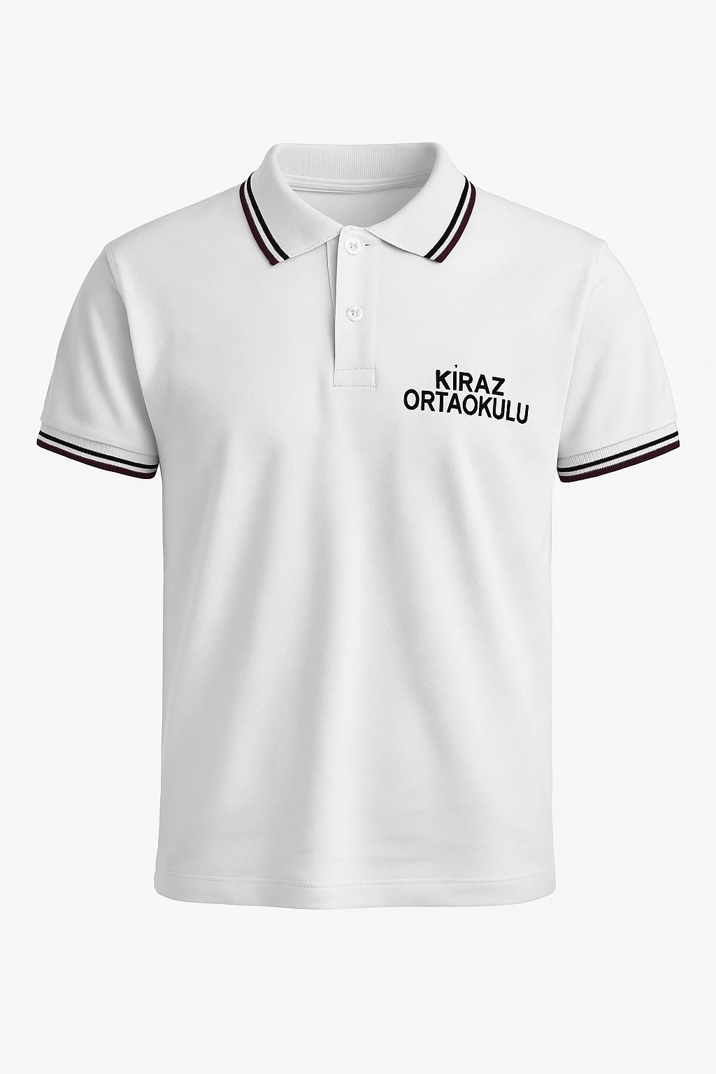 Beyaz Kısa Kollu Okul Polo Tişörtü