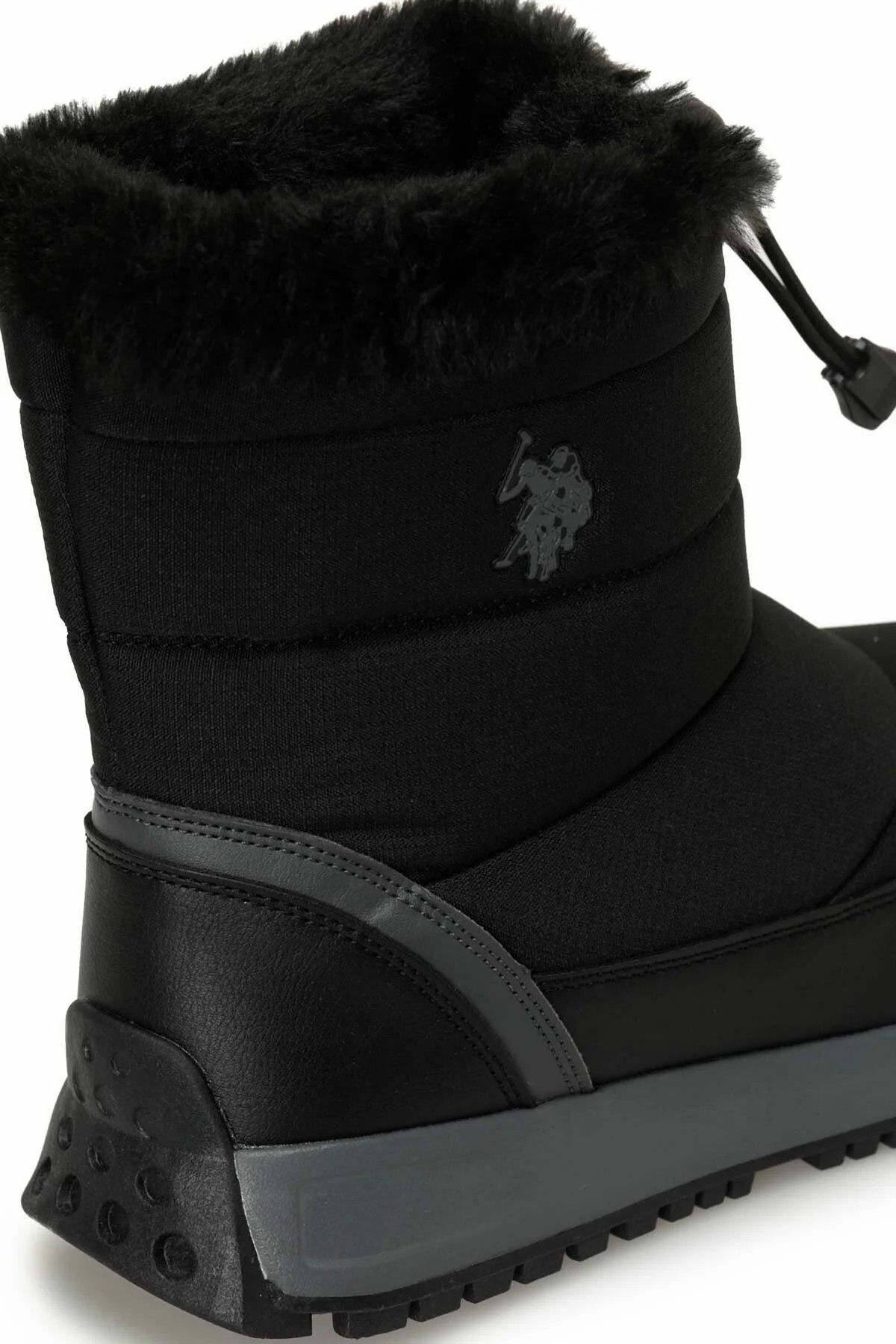 U.S. Polo Assn. RAINY İçi Kürklü Uzun Kadın Kar Botu Kadın Outdoor Bot - Siyah