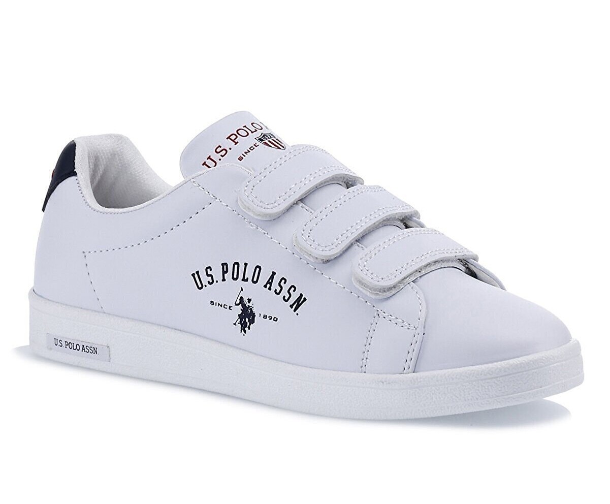 U.S. Polo Assn Sınger Beyaz Günlük Spor Ayakkabı 3 Cırtlı - Beyaz