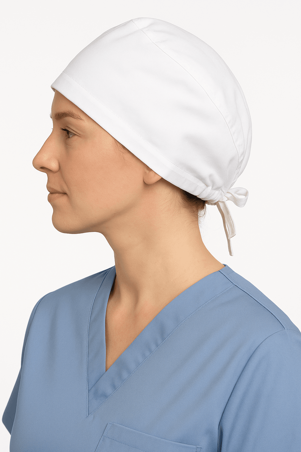 Beyaz Renk Doktor Hemşire Aşçı Cerrahi Bone Hastane Bonesi Bandana Model M189