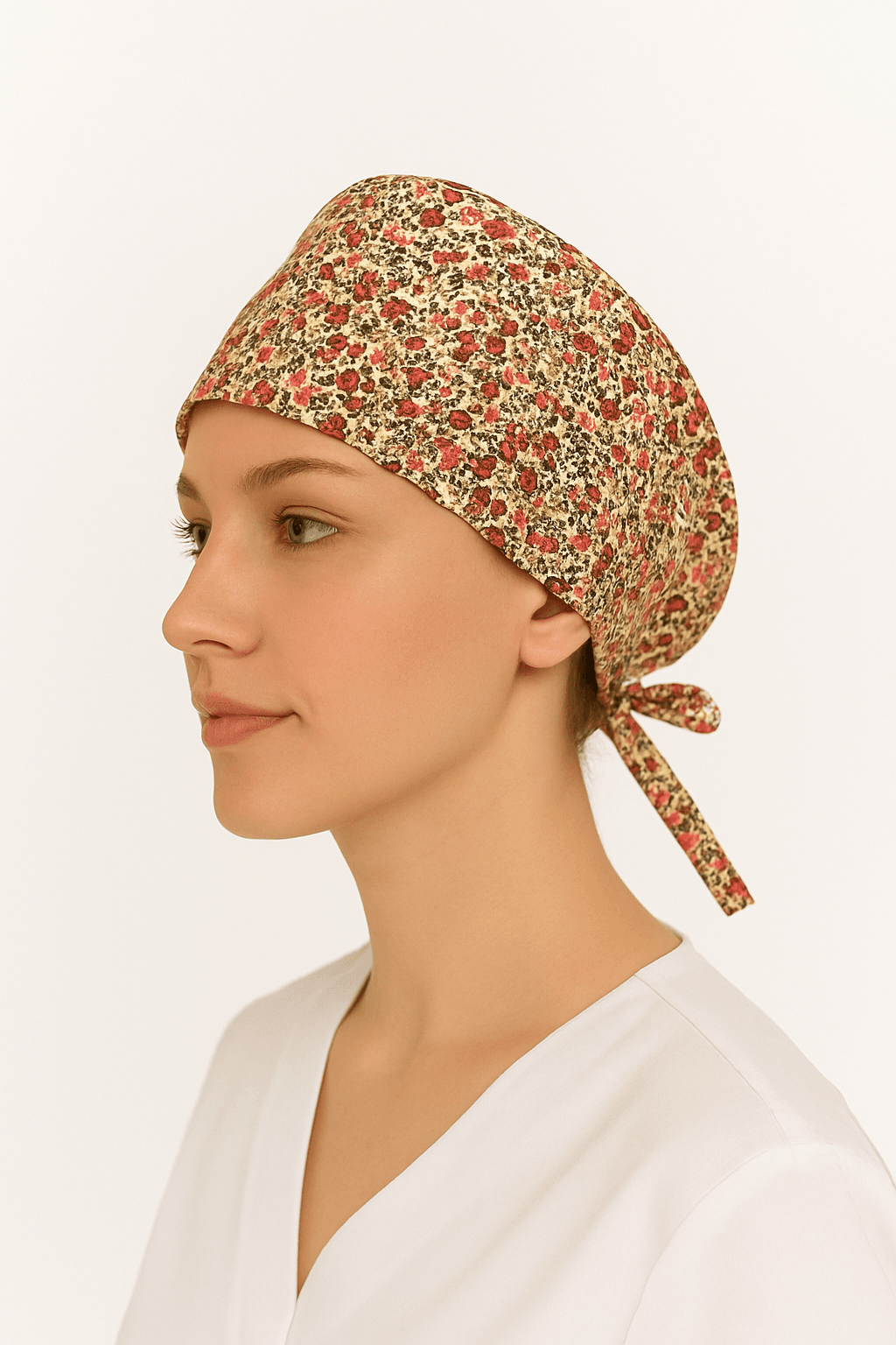 Odeys Çiçekli Doktor Hemşire Aşçı Cerrahi Hastane Bonesi Bandana M467