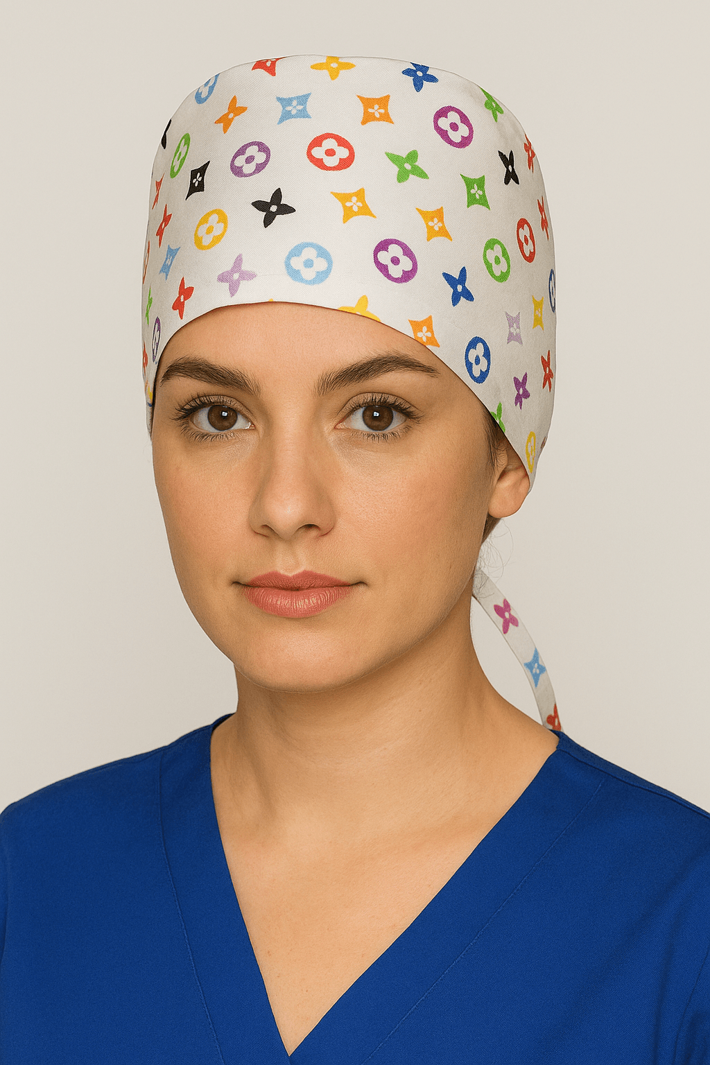 Odeys Renkli Yıldızlar Doktor Hemşire Aşçı Cerrahi Hastane Bonesi Bandana M471