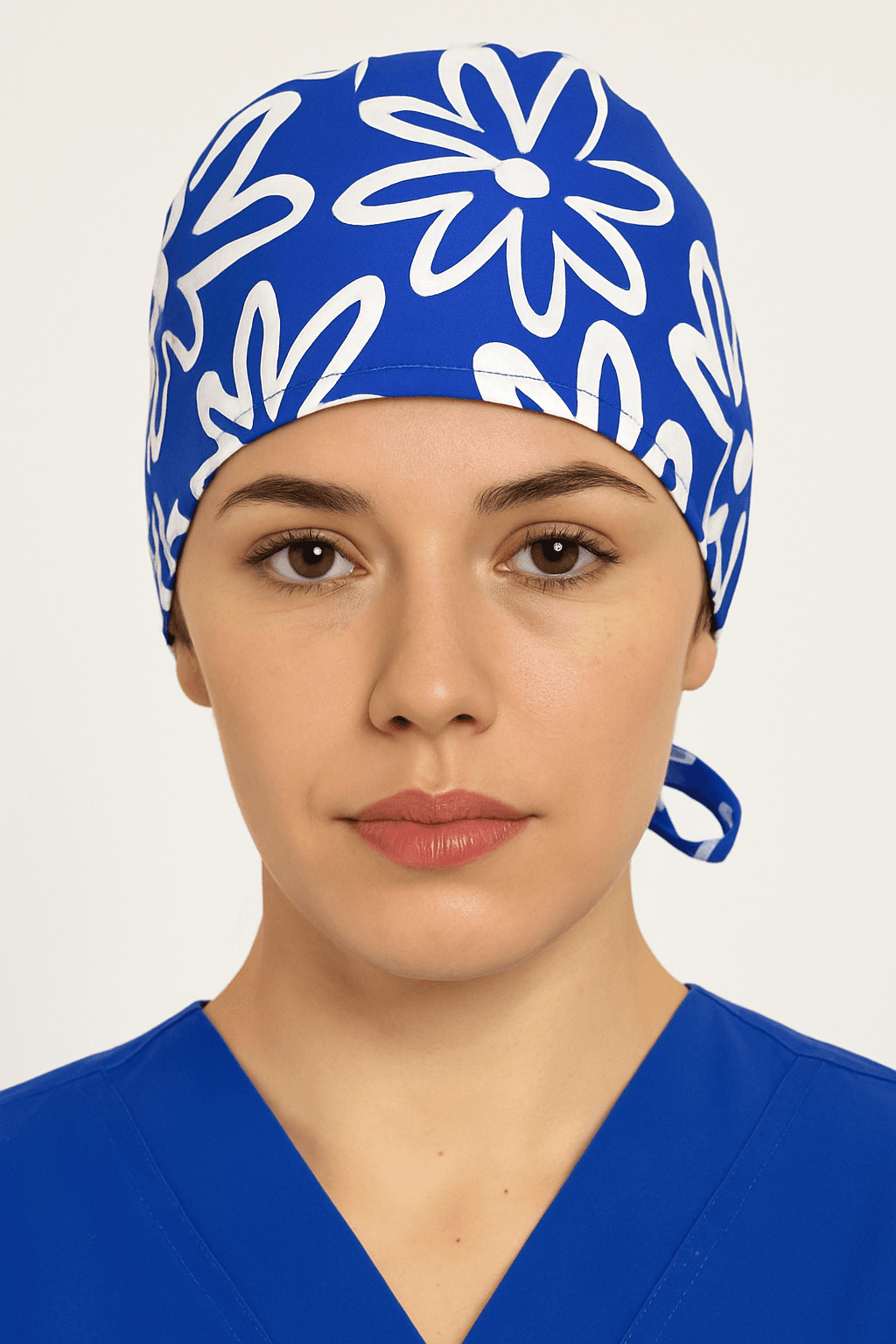 Desenli Mavi Doktor Hemşire Aşçı Cerrahi Bone Hastane Bone Bandana M452