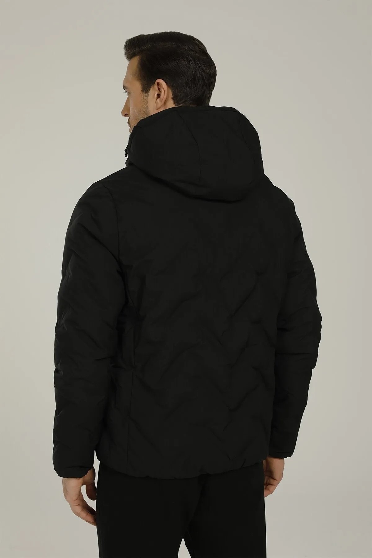 Lumberjack Henry Coat Erkek Siyah Mont Kapşonlu Kaban