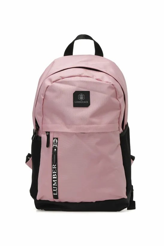 Lumberjack Olıver Sıyah Unisex Sırt Çantası Okul Çantası Laptop Bölmeli - Pembe