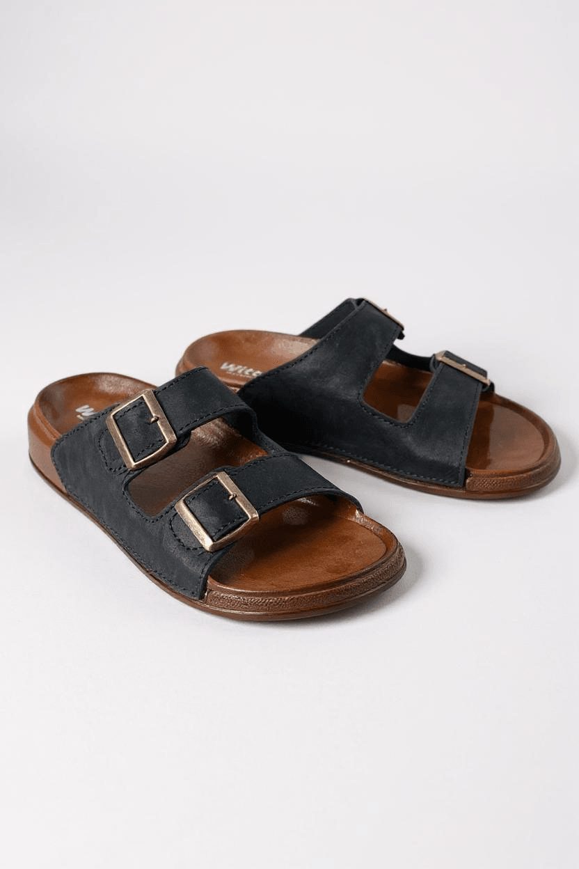 Witta 55201 Rahat Tabanlı Unisex Yazlık Günlük Hafif Tokalı Terlik - Siyah
