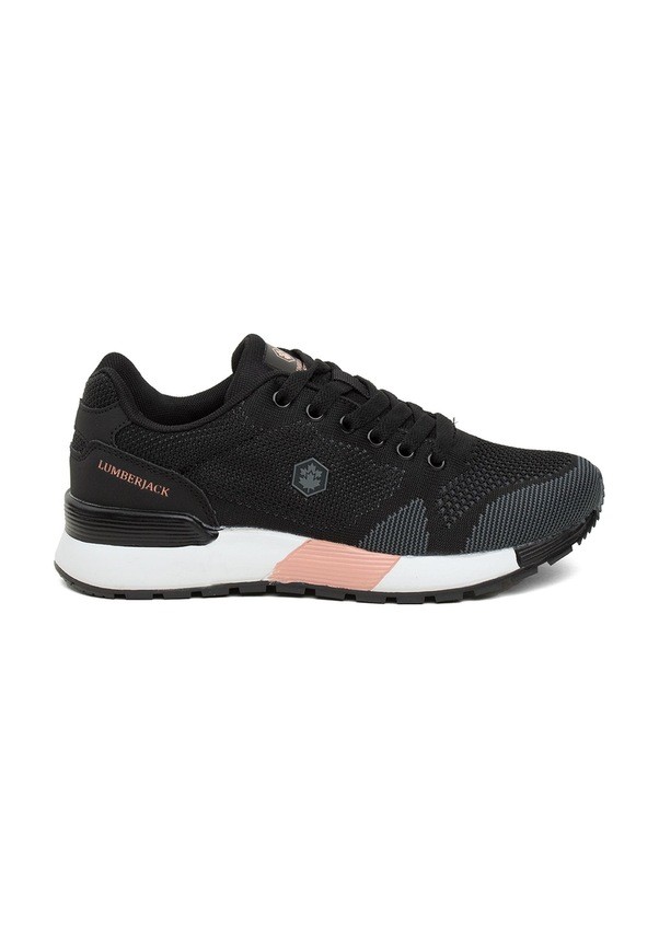 Lumberjack Vendor Wmn Kadın Spor Koşu Yürüyüş Ayakkabısı Memory Foam Taban - Siyah-Pembe