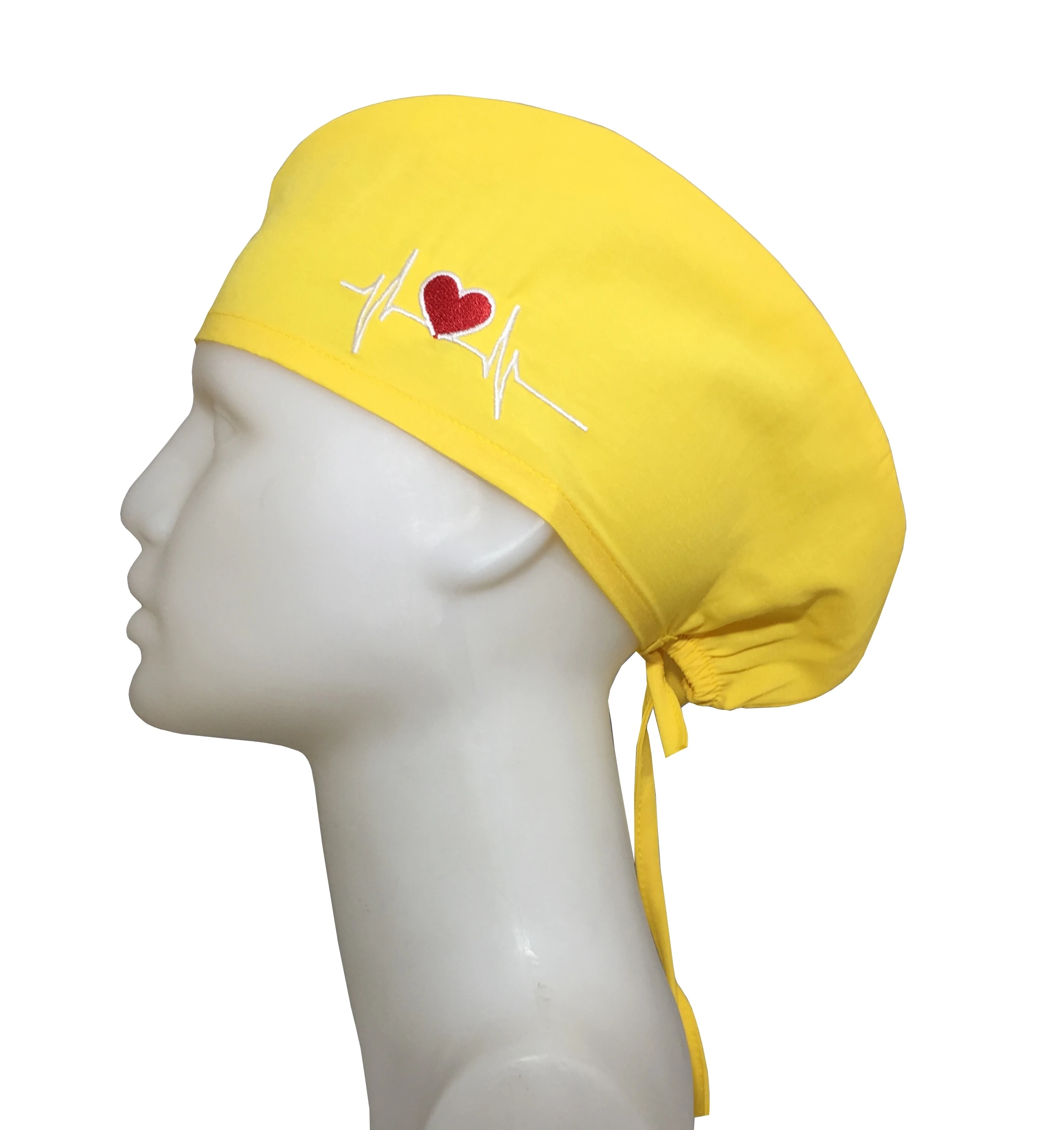 Kalp Ritimli Sarı Doktor Hemşire Aşçı Cerrahi Bone Hastane Bonesi Bandana M407