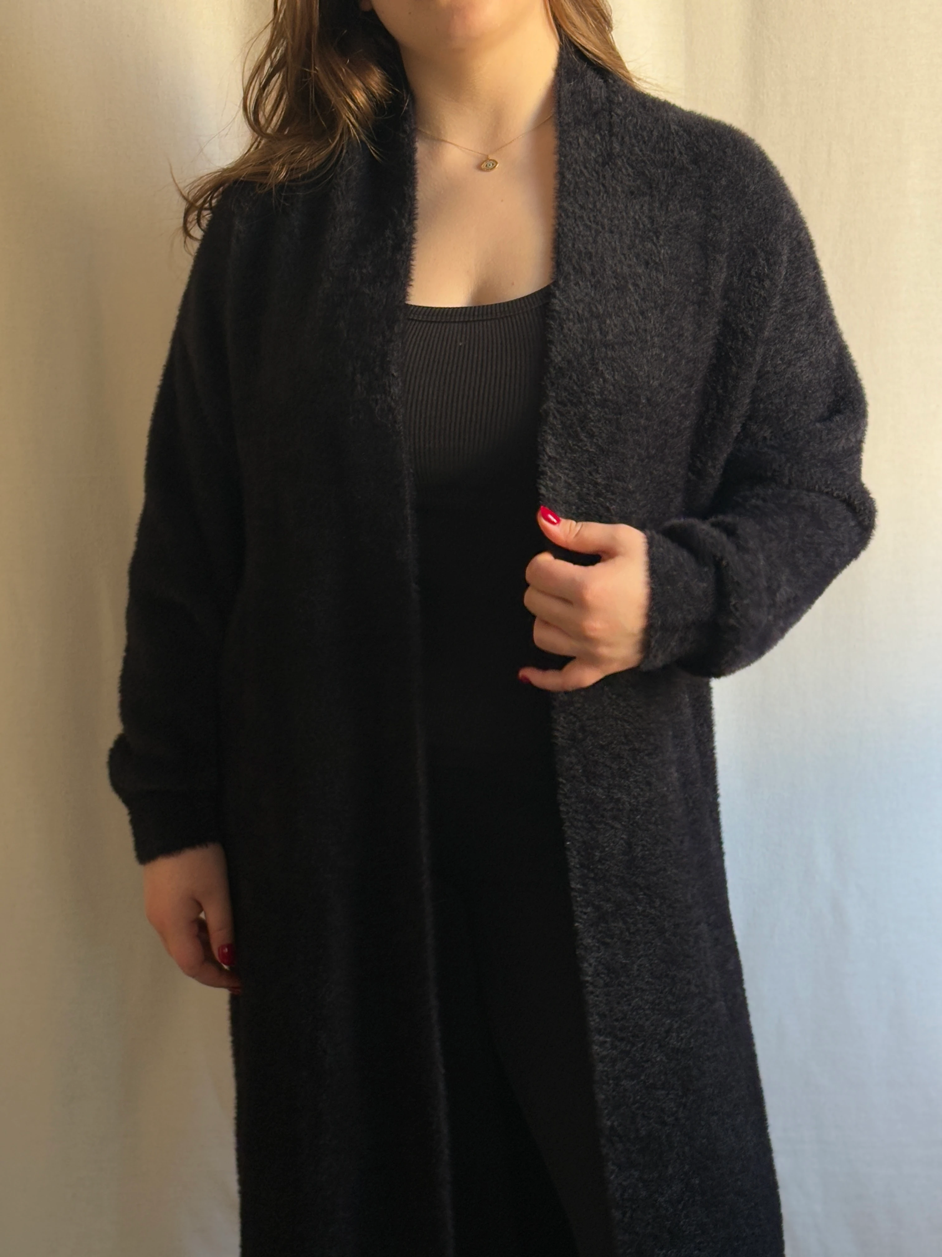 Uzun Sakallı Hırka Siyah 