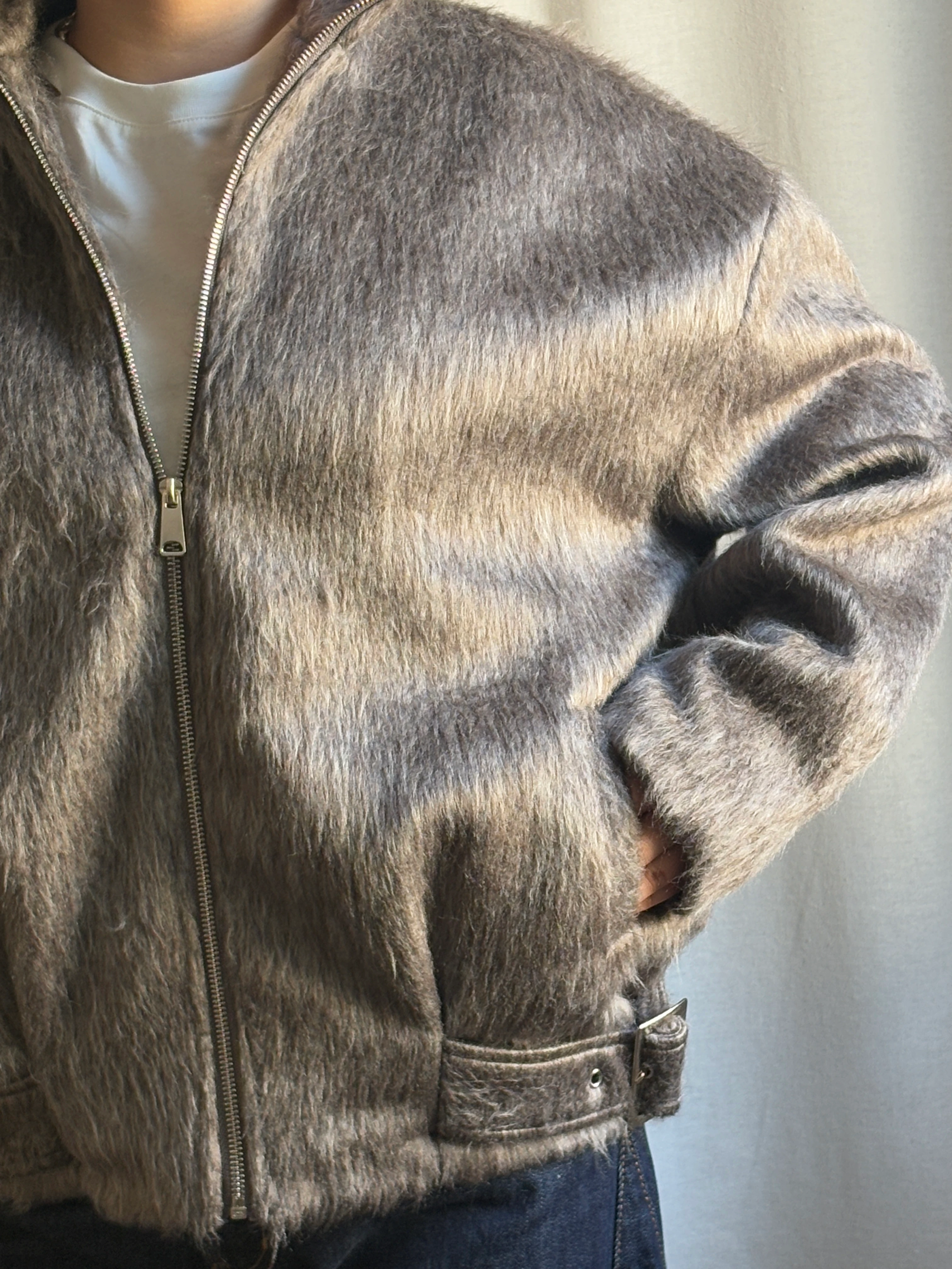 Toka Detaylı Bomber Tüylü Ceket