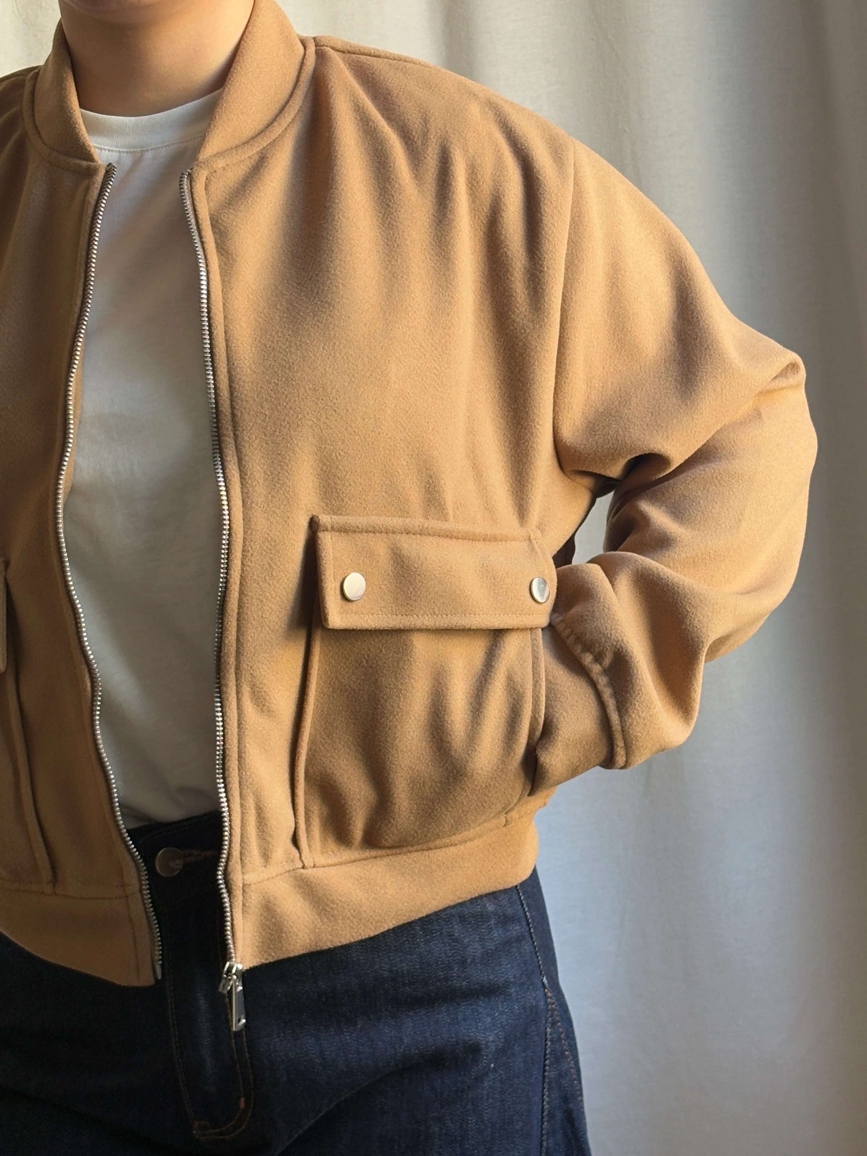 Kısa Kaşe Cepli Ceket