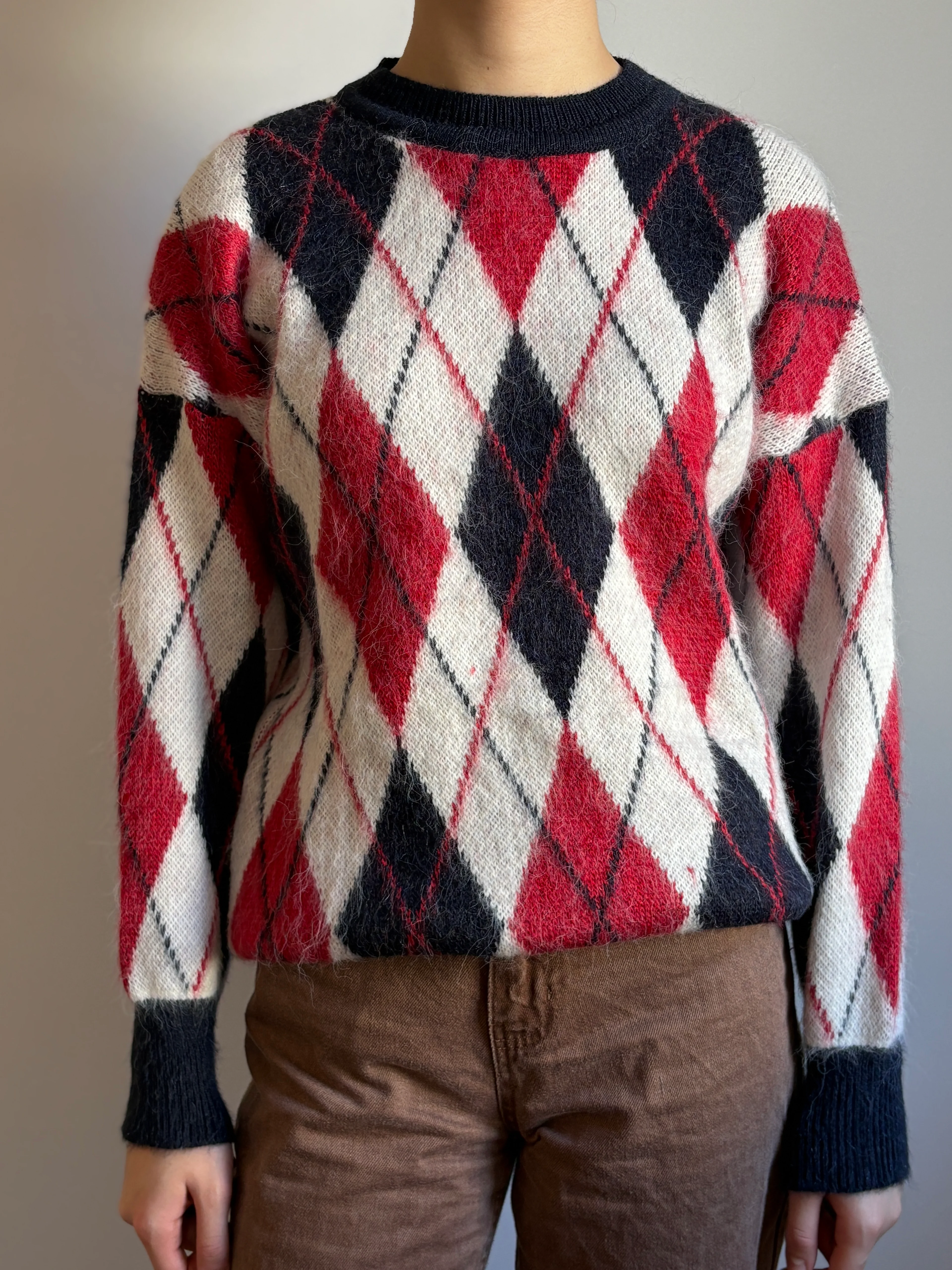 Baklava Desenli Triko Kazak