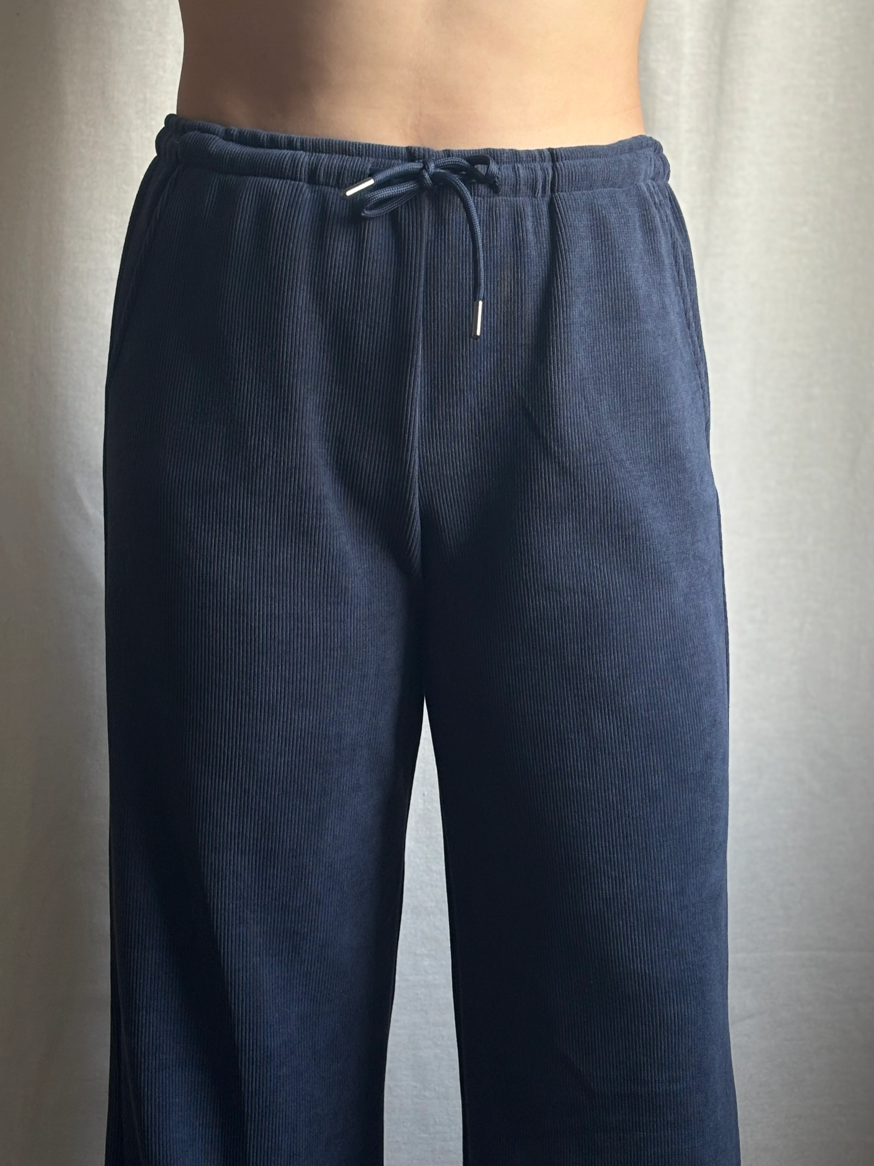 Fitilli Bol Paça Pantolo - Lacivert