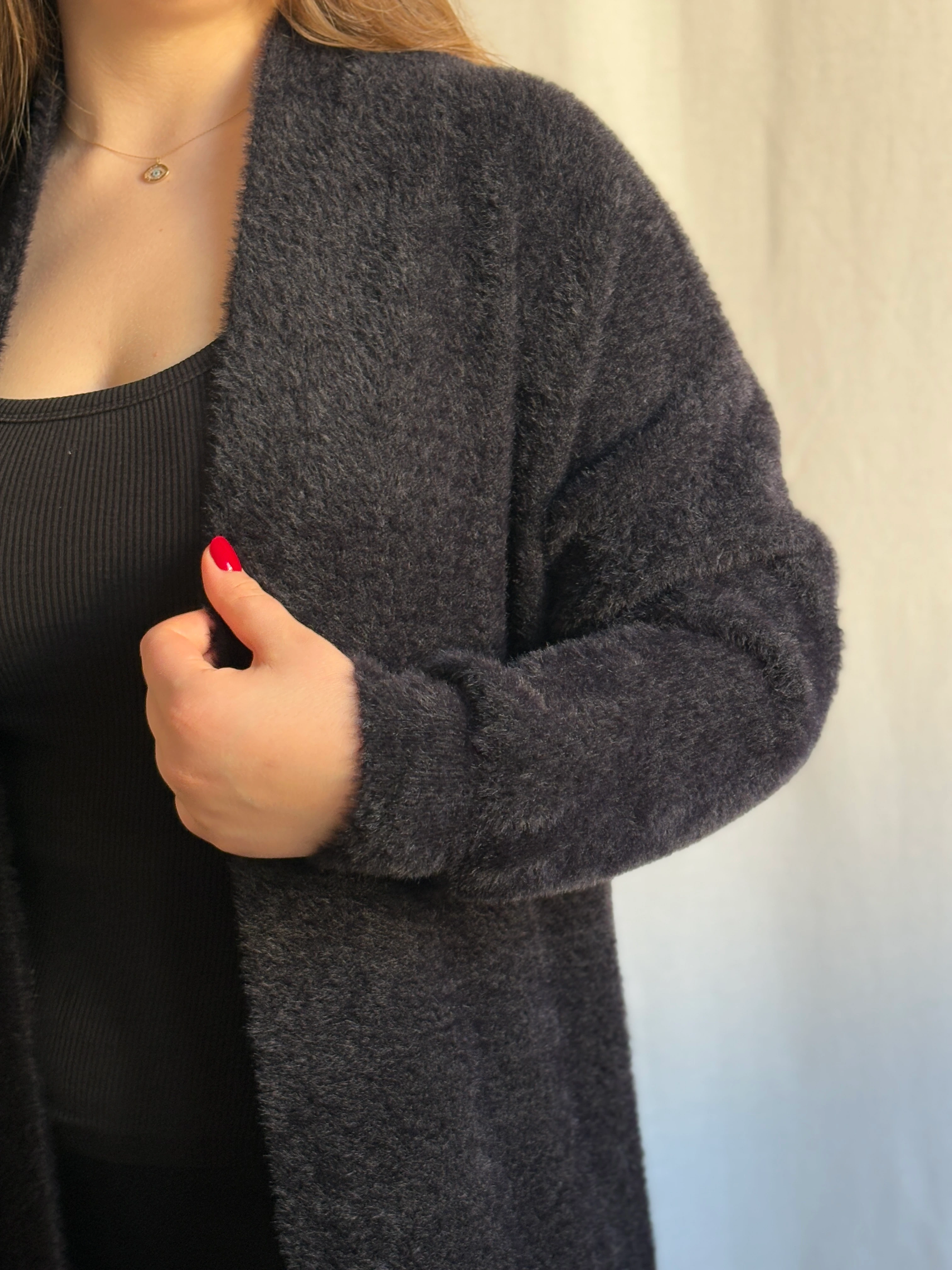 Uzun Sakallı Hırka Siyah 