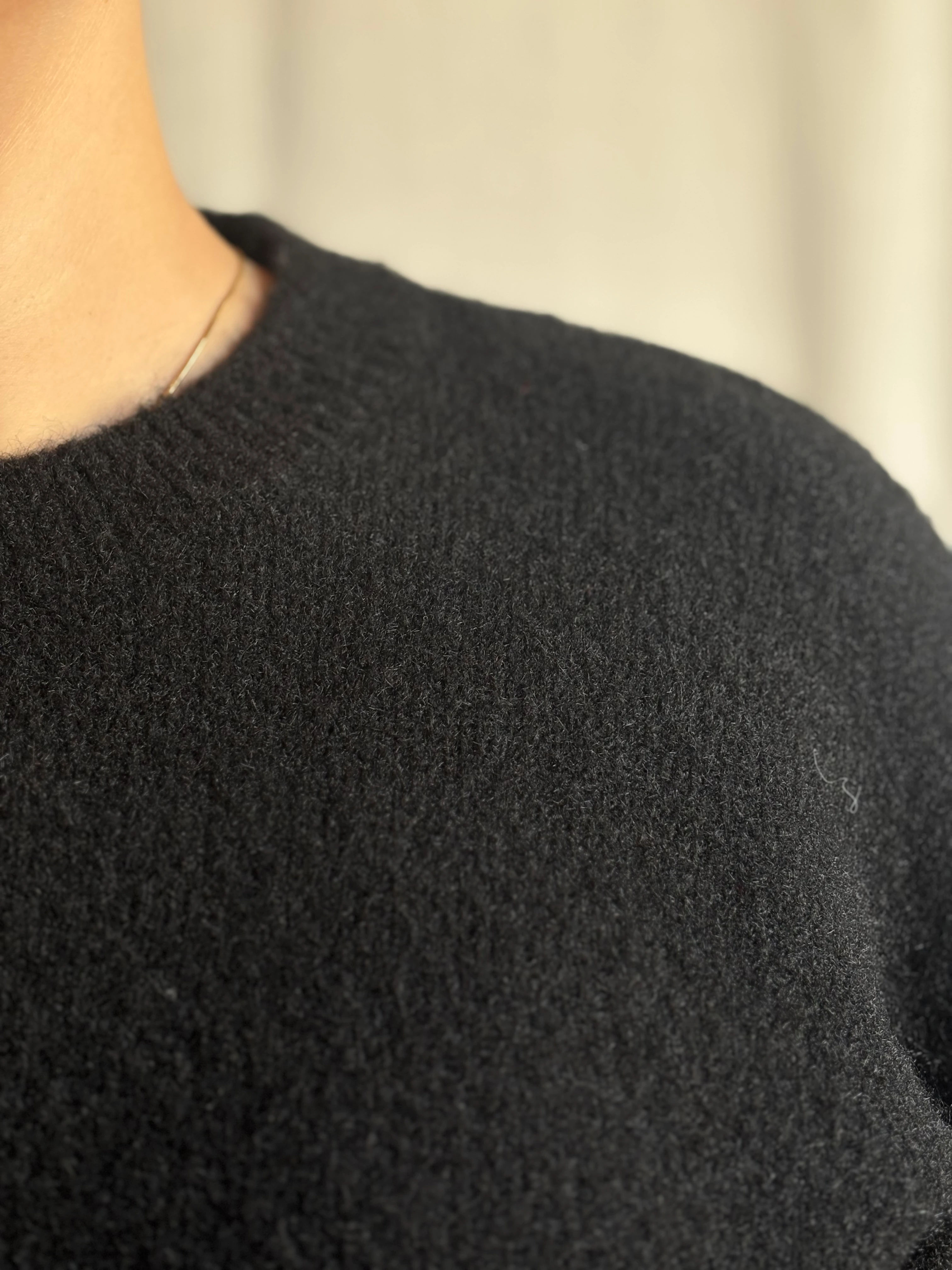 Bisiklet Yaka Yünlü Basic Triko Kazak - Siyah