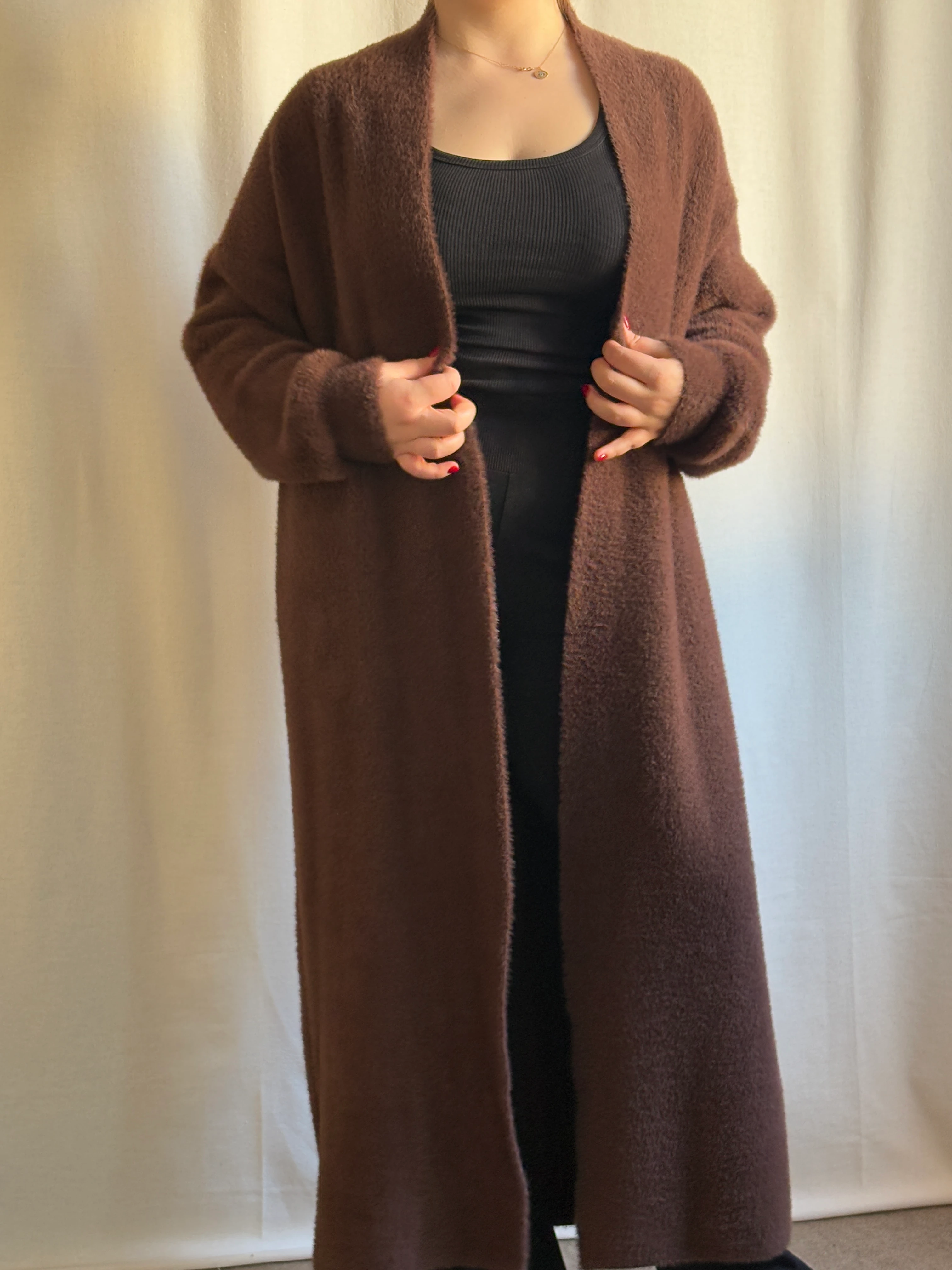 Uzun Sakallı Hırka Kahverengi