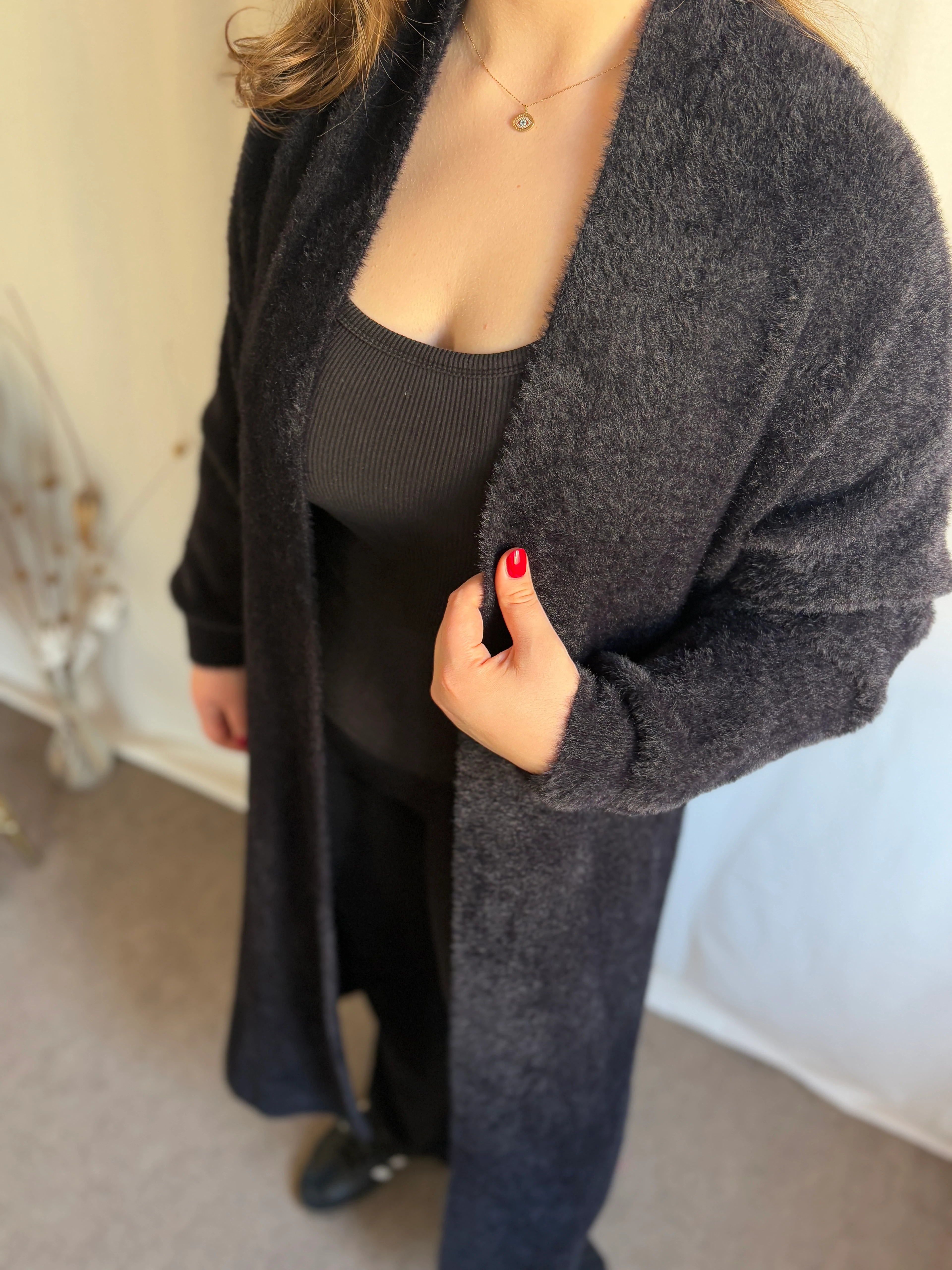 Uzun Sakallı Hırka Siyah 