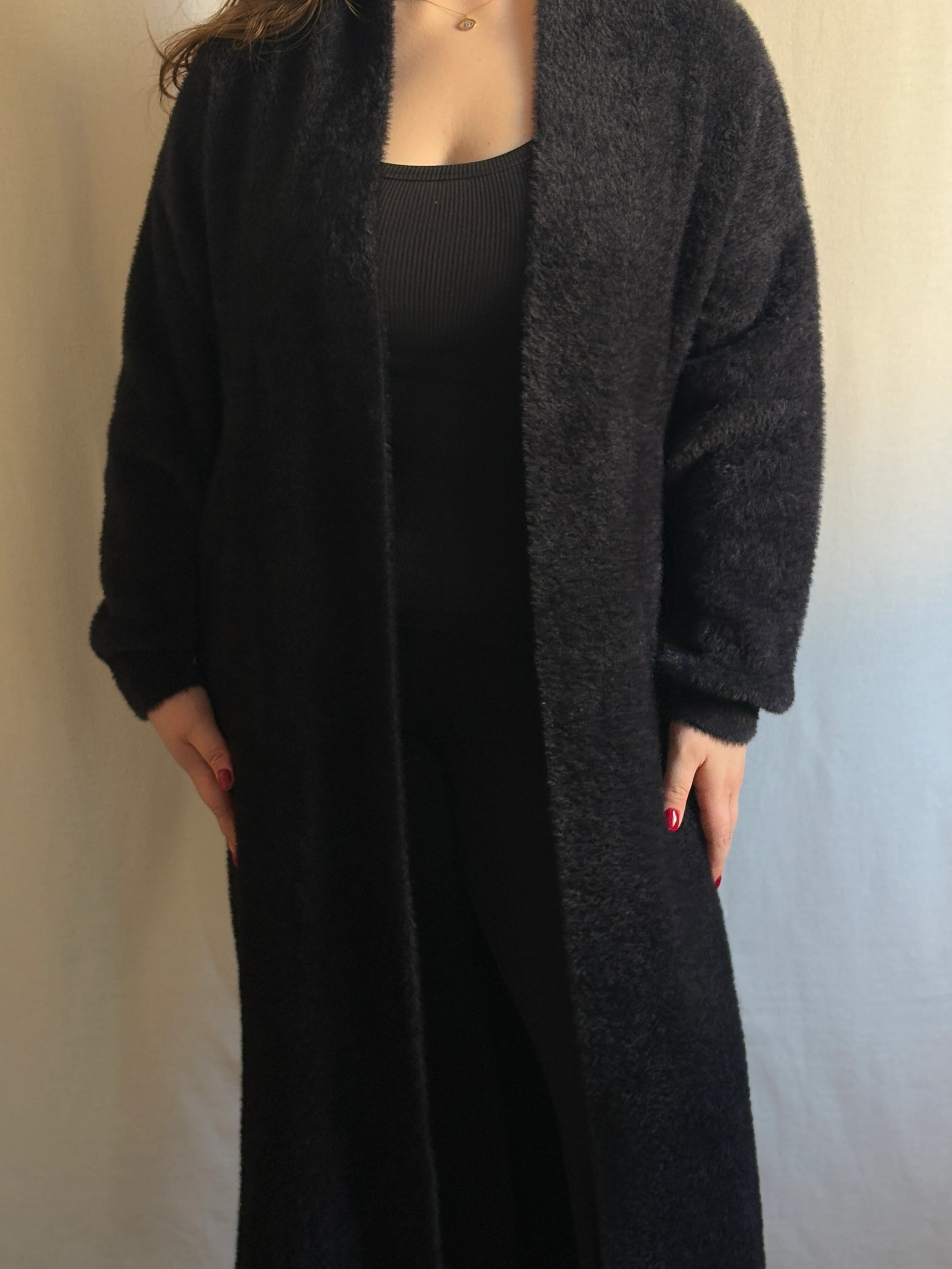 Uzun Sakallı Hırka Siyah 