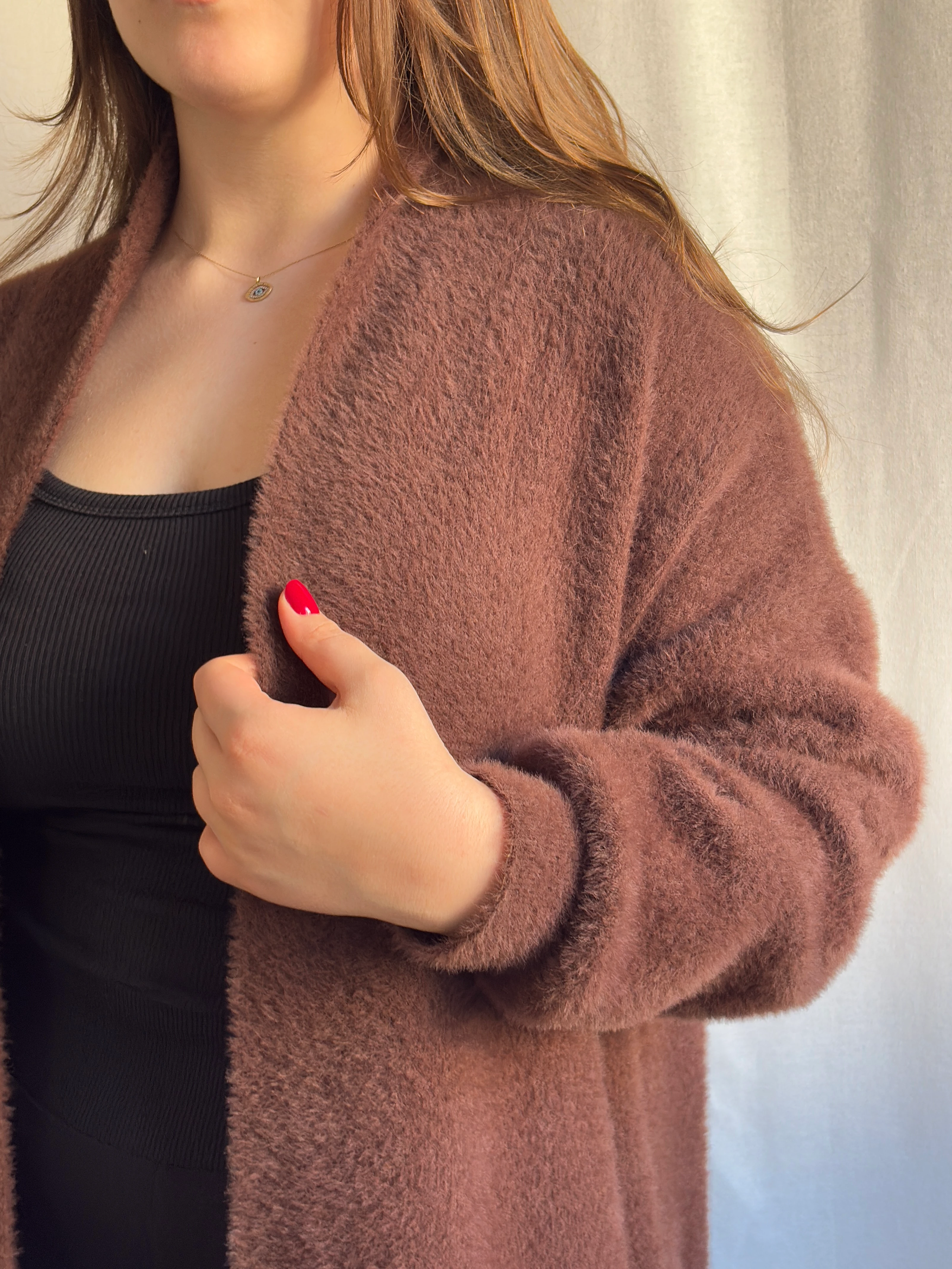 Uzun Sakallı Hırka Kahverengi