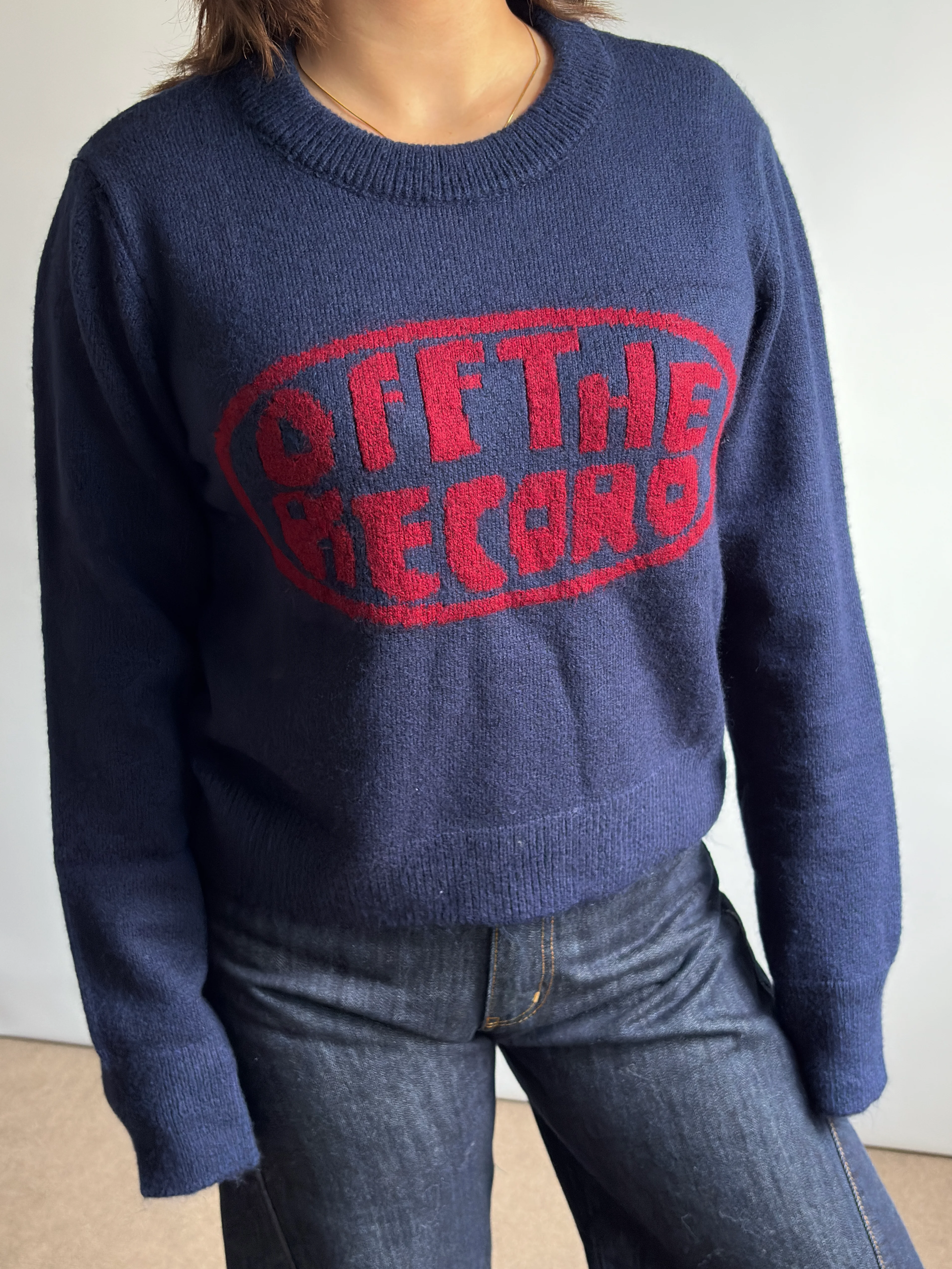 Bisiklet Yaka Mavi Kazak