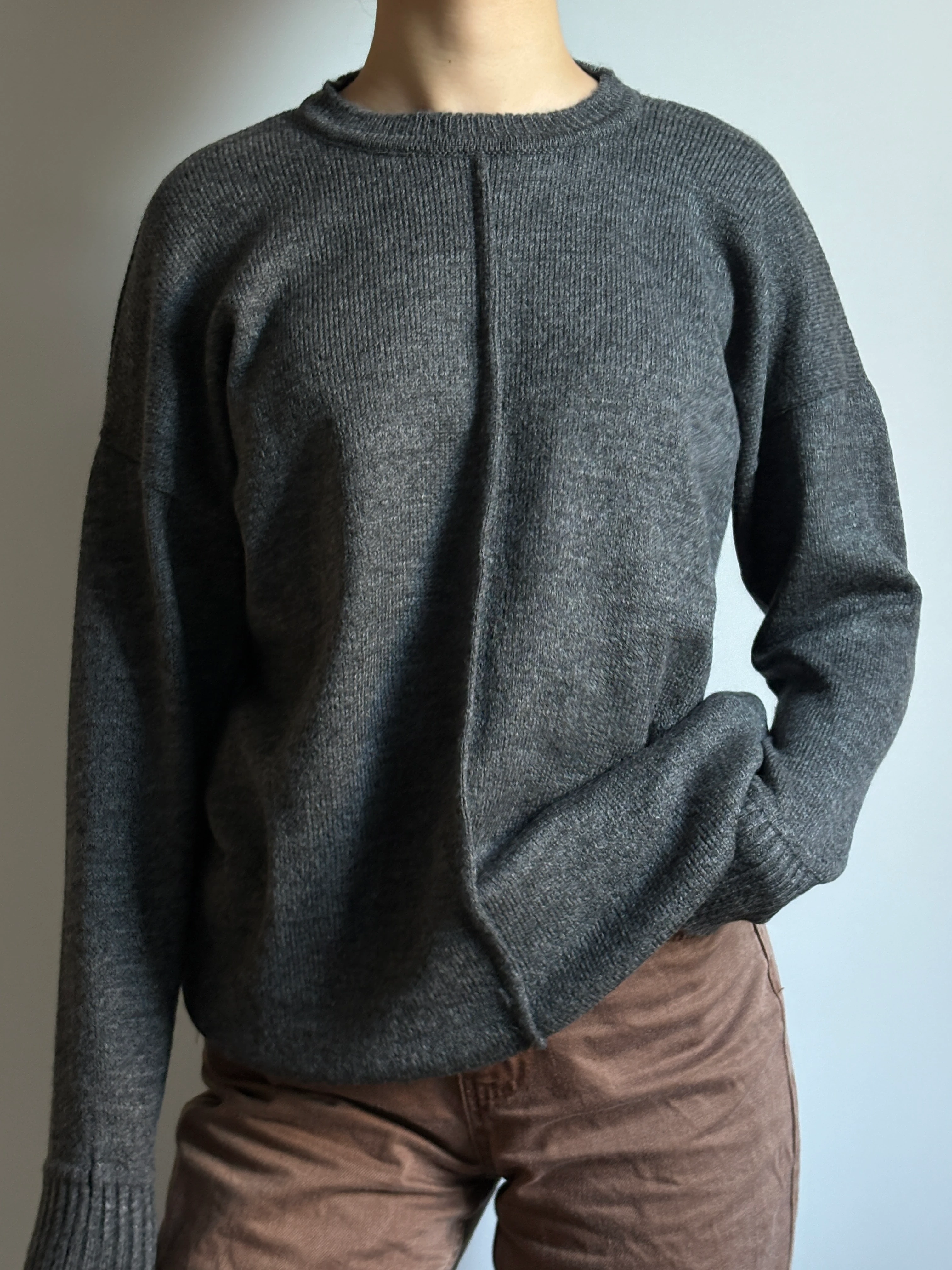 Önü Çımalı Bisiklet Yaka Kazak