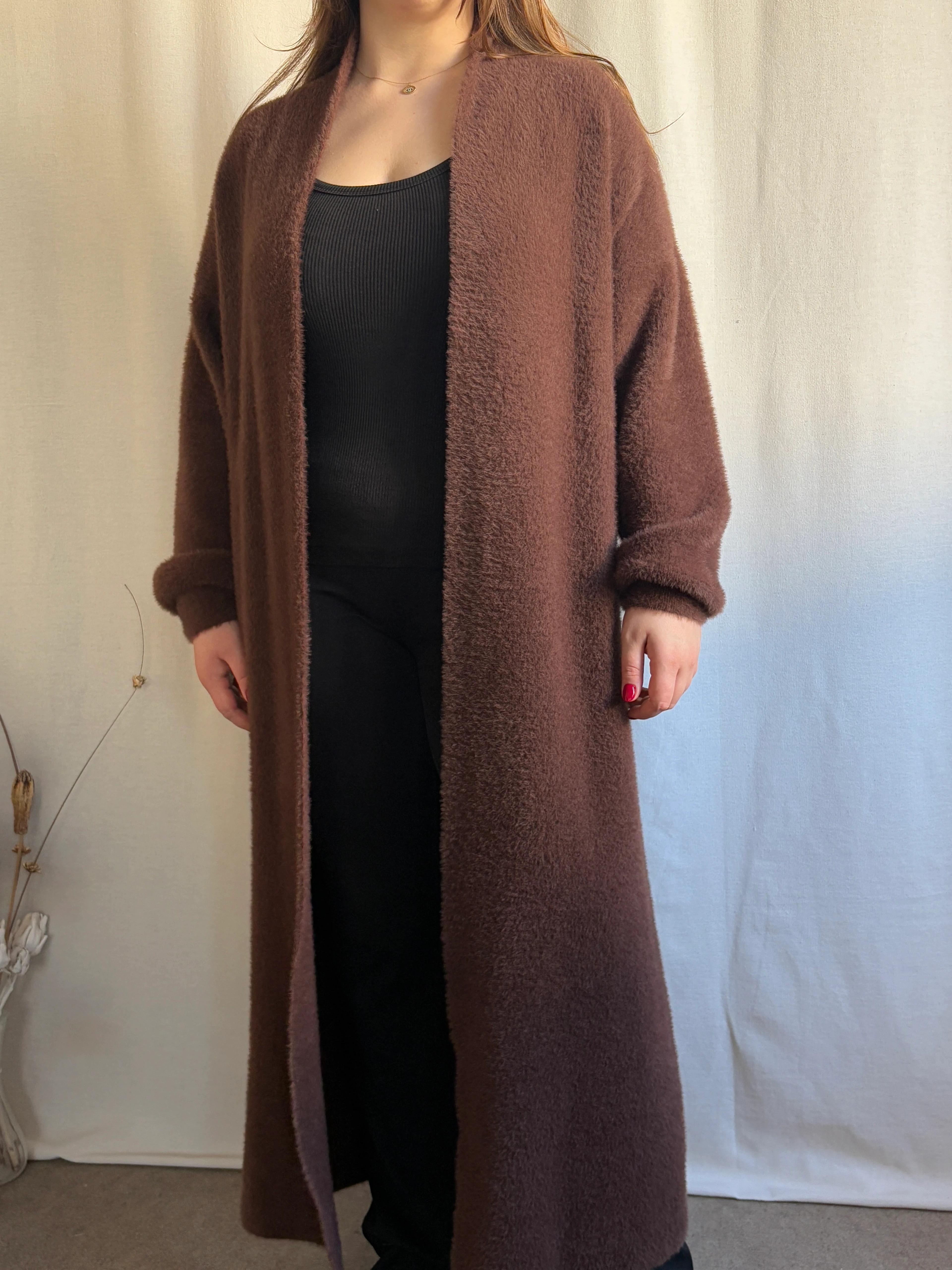 Uzun Sakallı Hırka Kahverengi