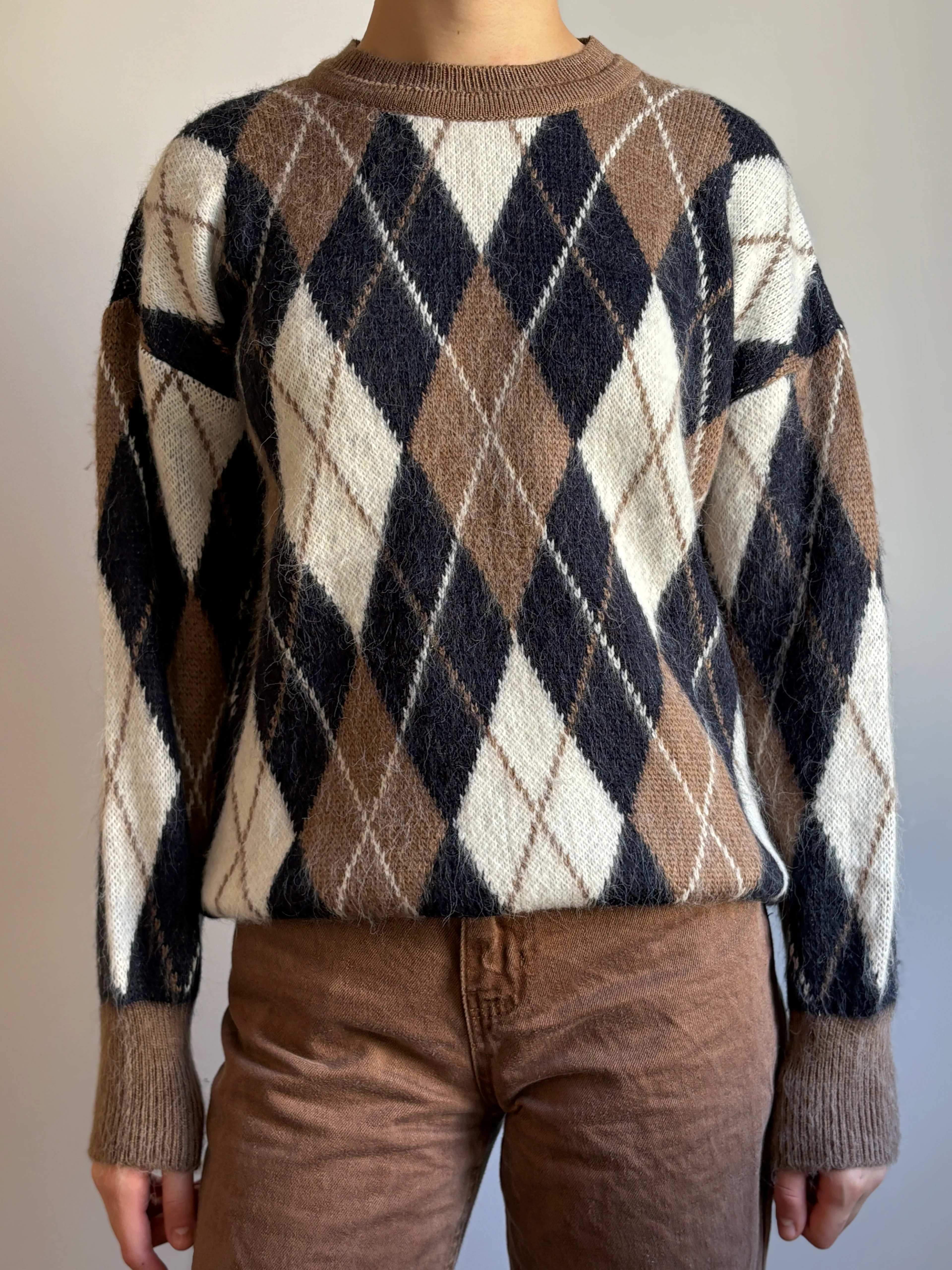 Baklava Desenli Triko Kazak