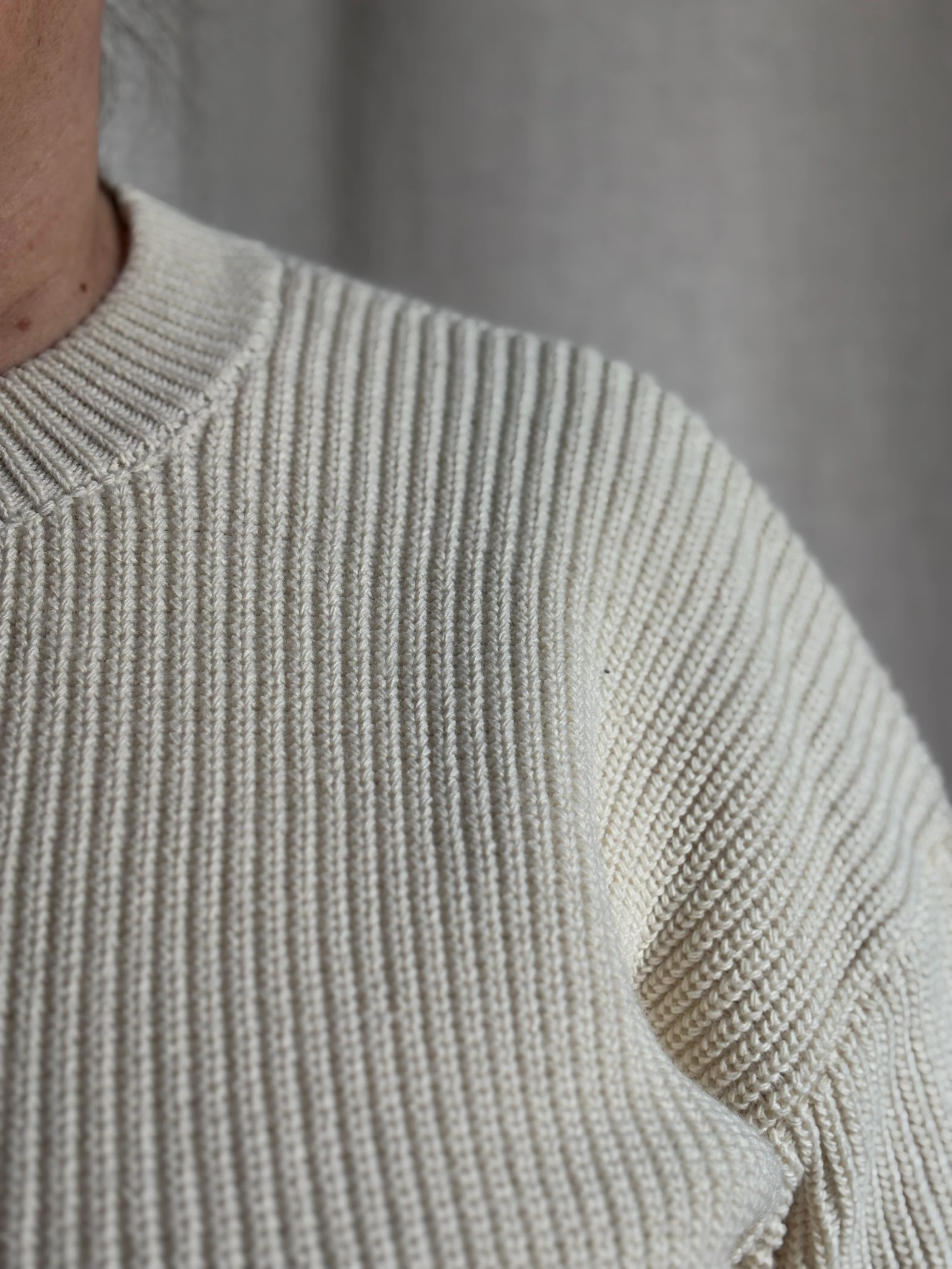 Örme Triko Kazak  - Krem