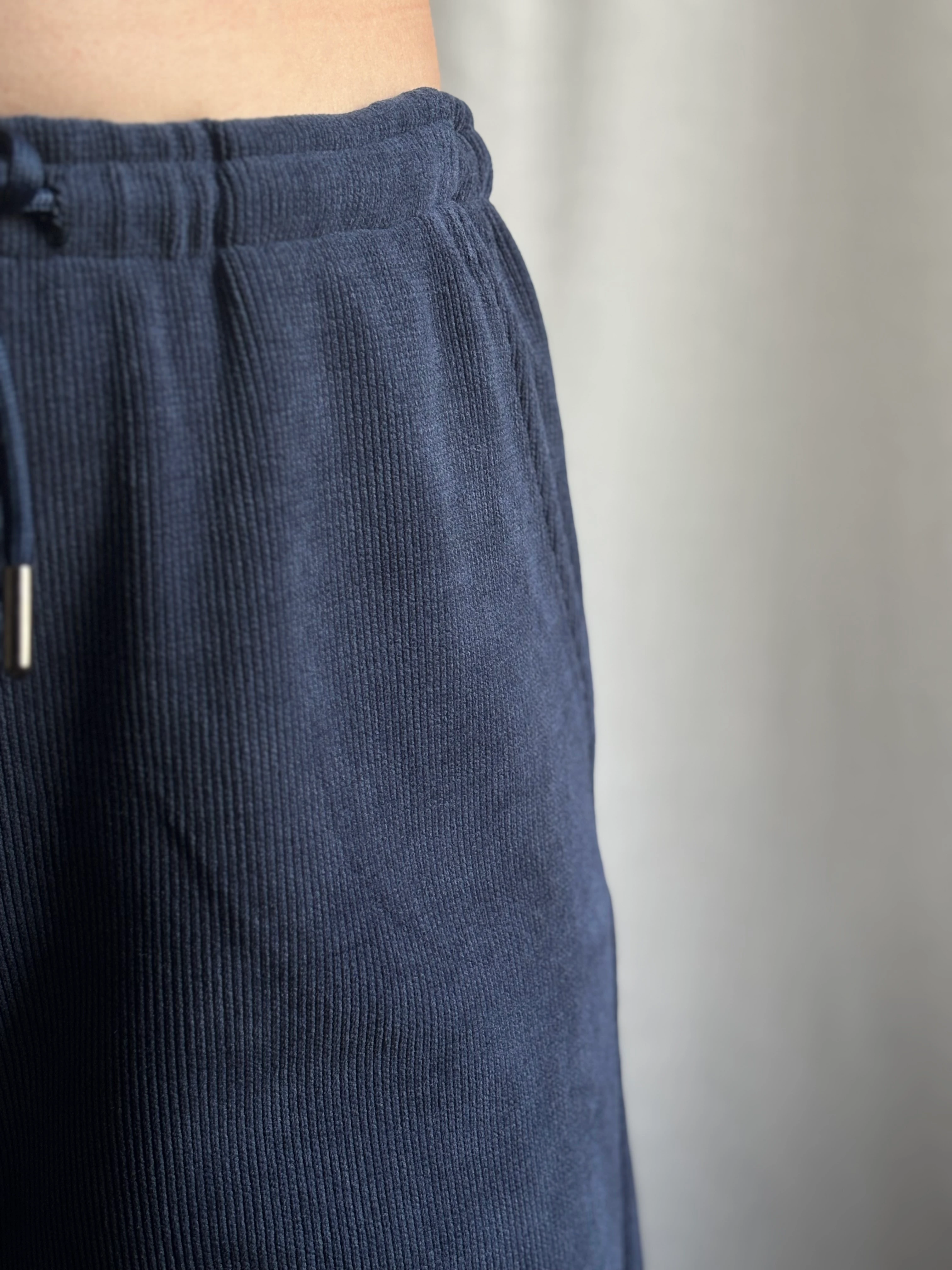 Kadife Likralı Lacivert Pantolon