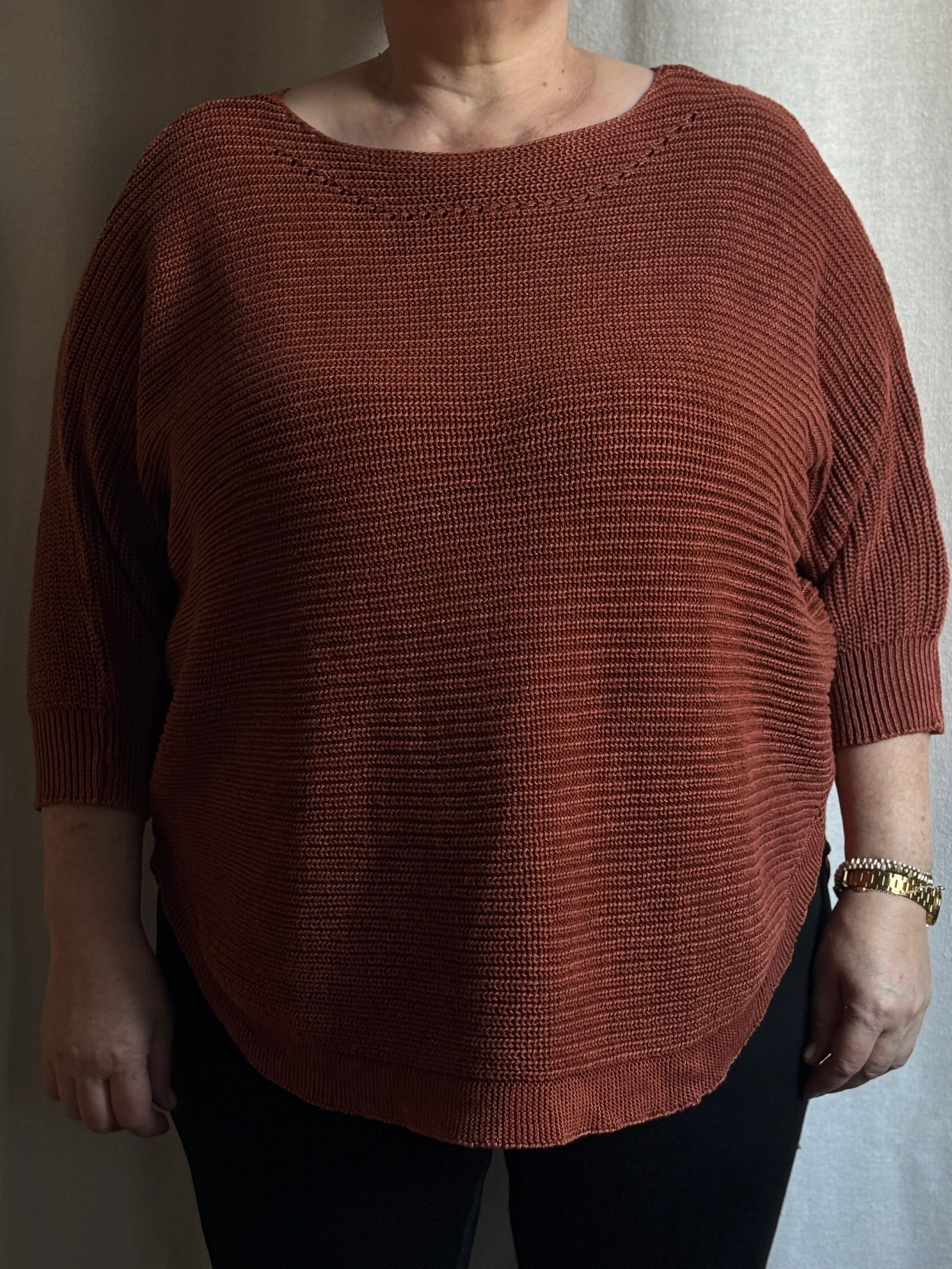 Kayık Yaka Triko Kazak